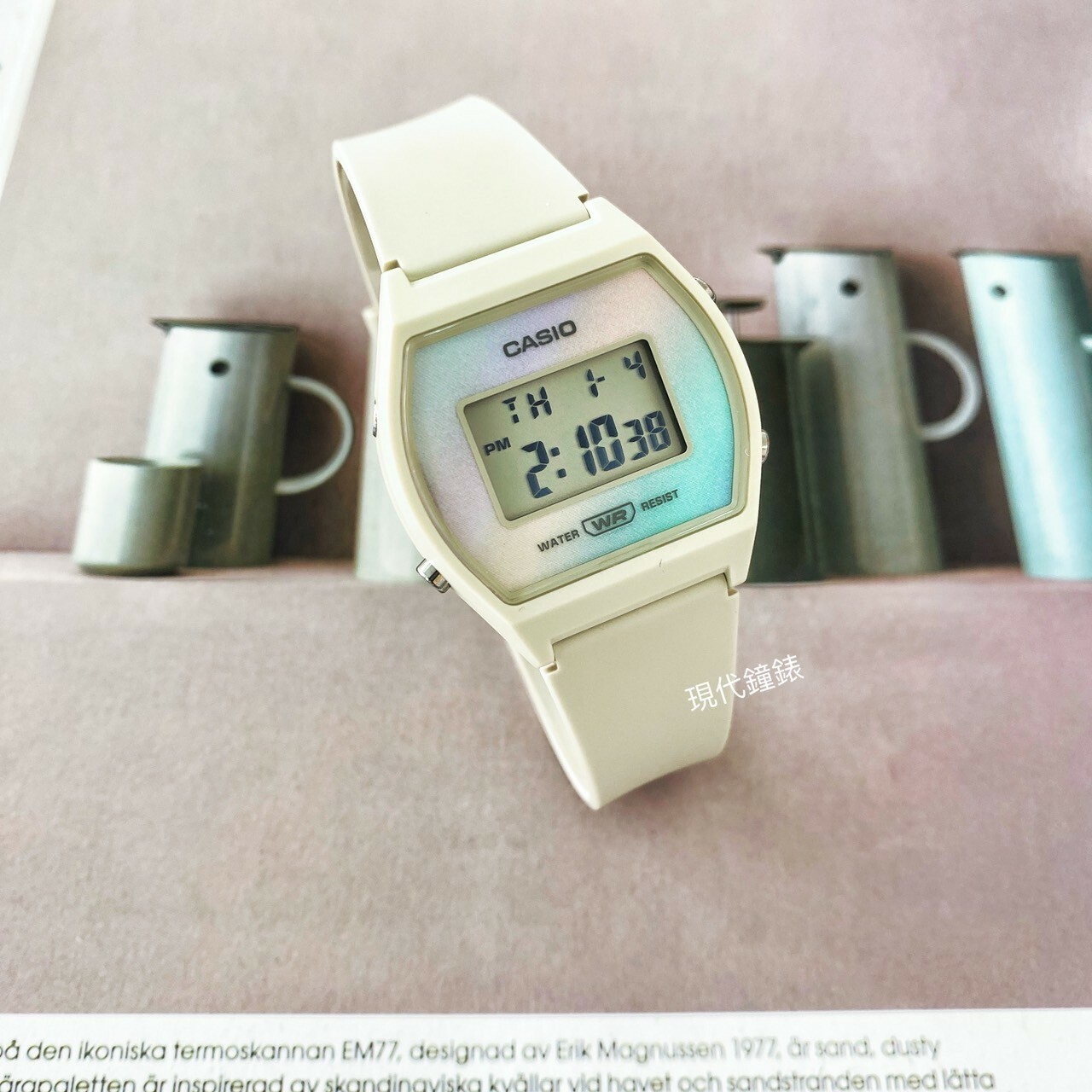 【CASIO 卡西歐】粉彩漸層電子錶 LW-205H-8A 35mm 現代鐘錶