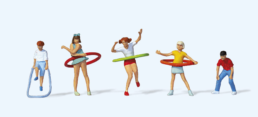 Preiser迷你小人 10767搖呼拉圈