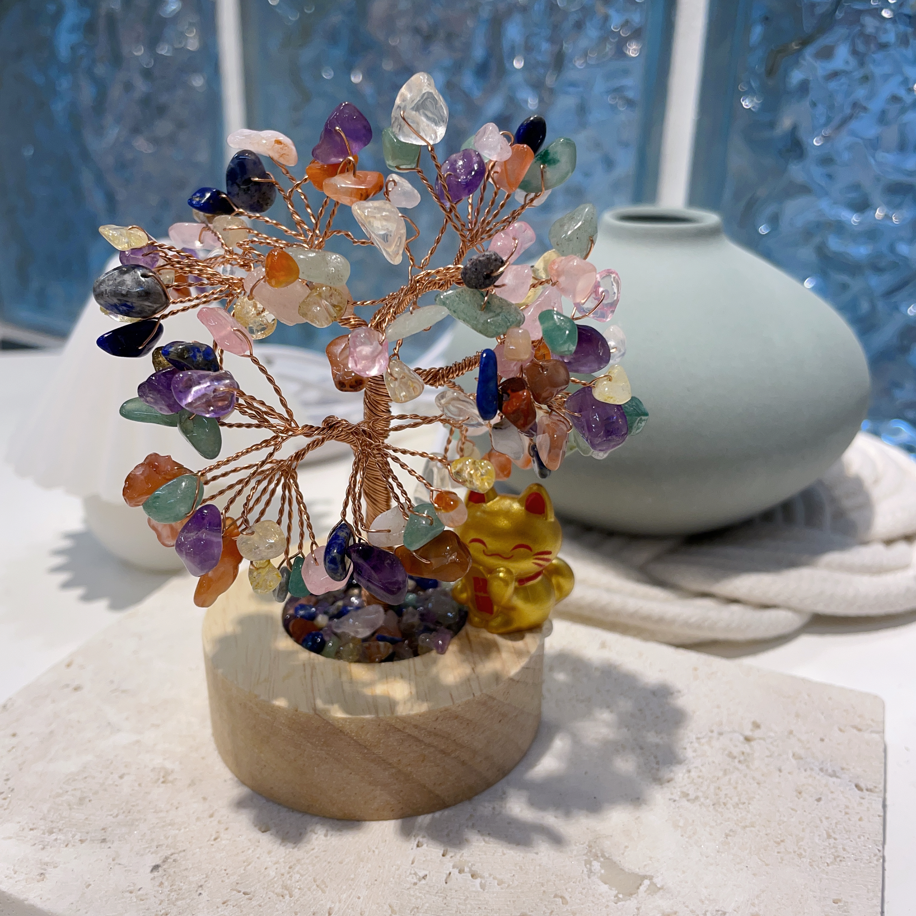 多寶水晶樹燈(有貓)