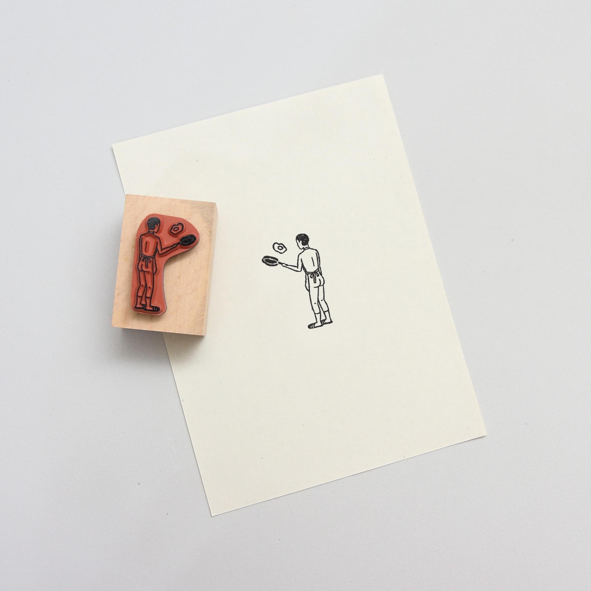 煎蛋裸男原木印章｜小代誌 Little thing 台灣