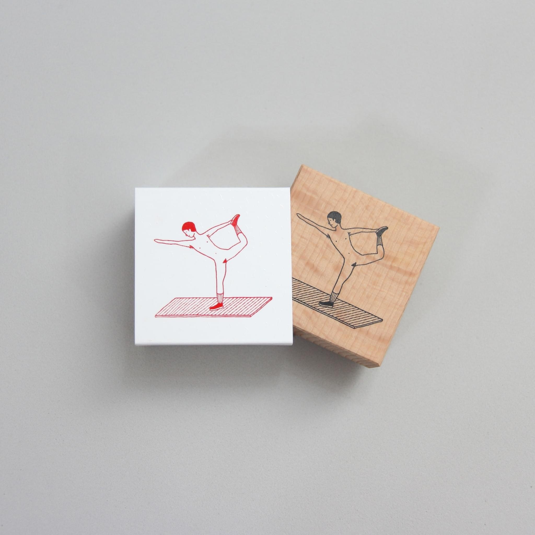 瑜珈裸男原木印章｜小代誌 Little thing 台灣