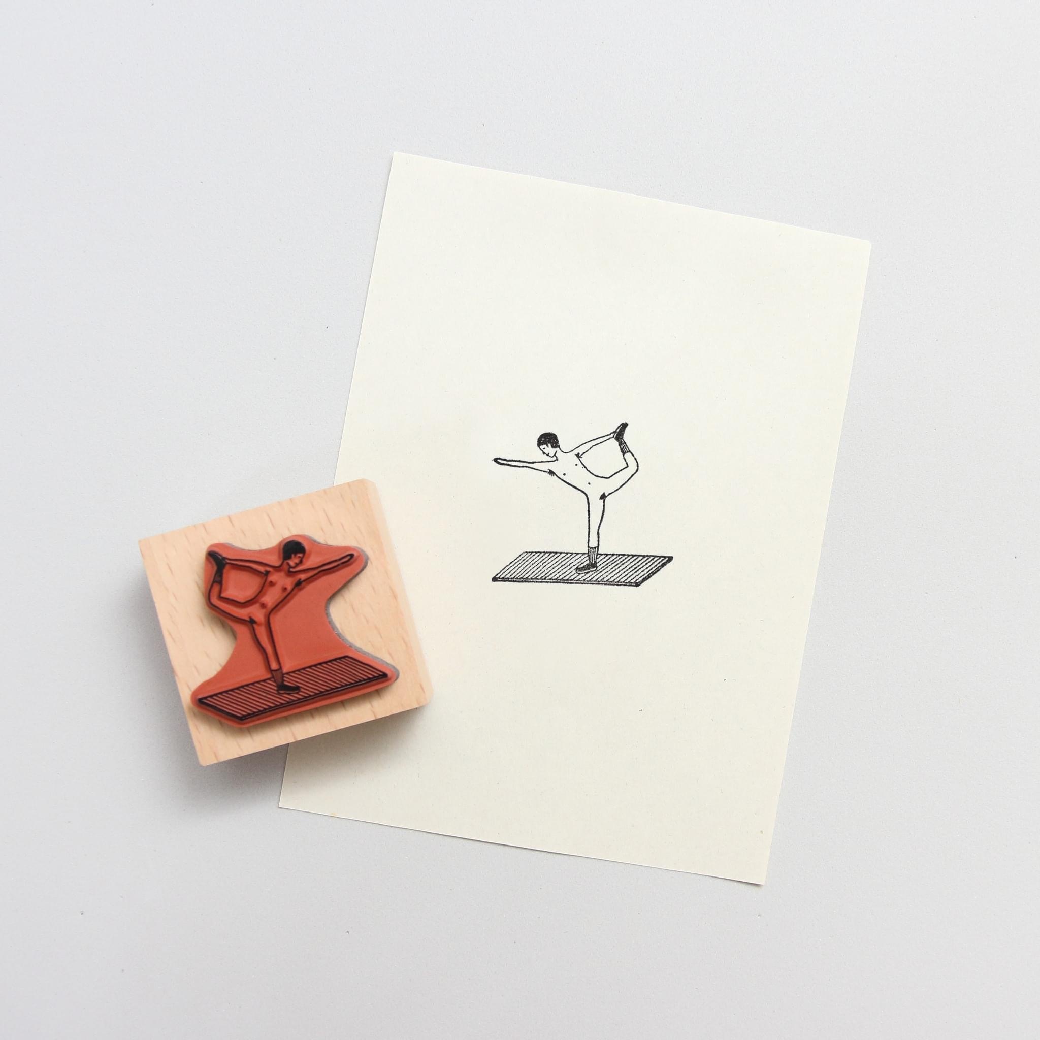 瑜珈裸男原木印章｜小代誌 Little thing 台灣