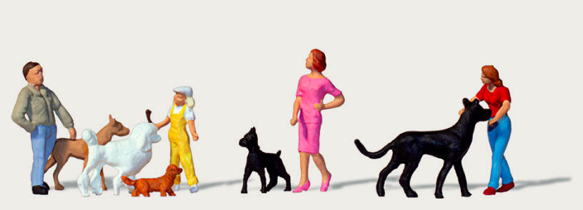 Preiser迷你小人 0212589寵物訓練師