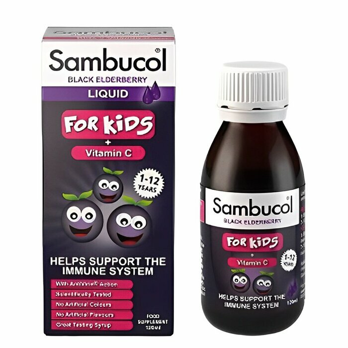 SAMBUCOL -  兒童專用黑接骨木+維C糖漿 120ML (1-12歲)