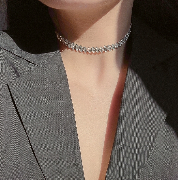 幾何水鑽鎖骨鏈