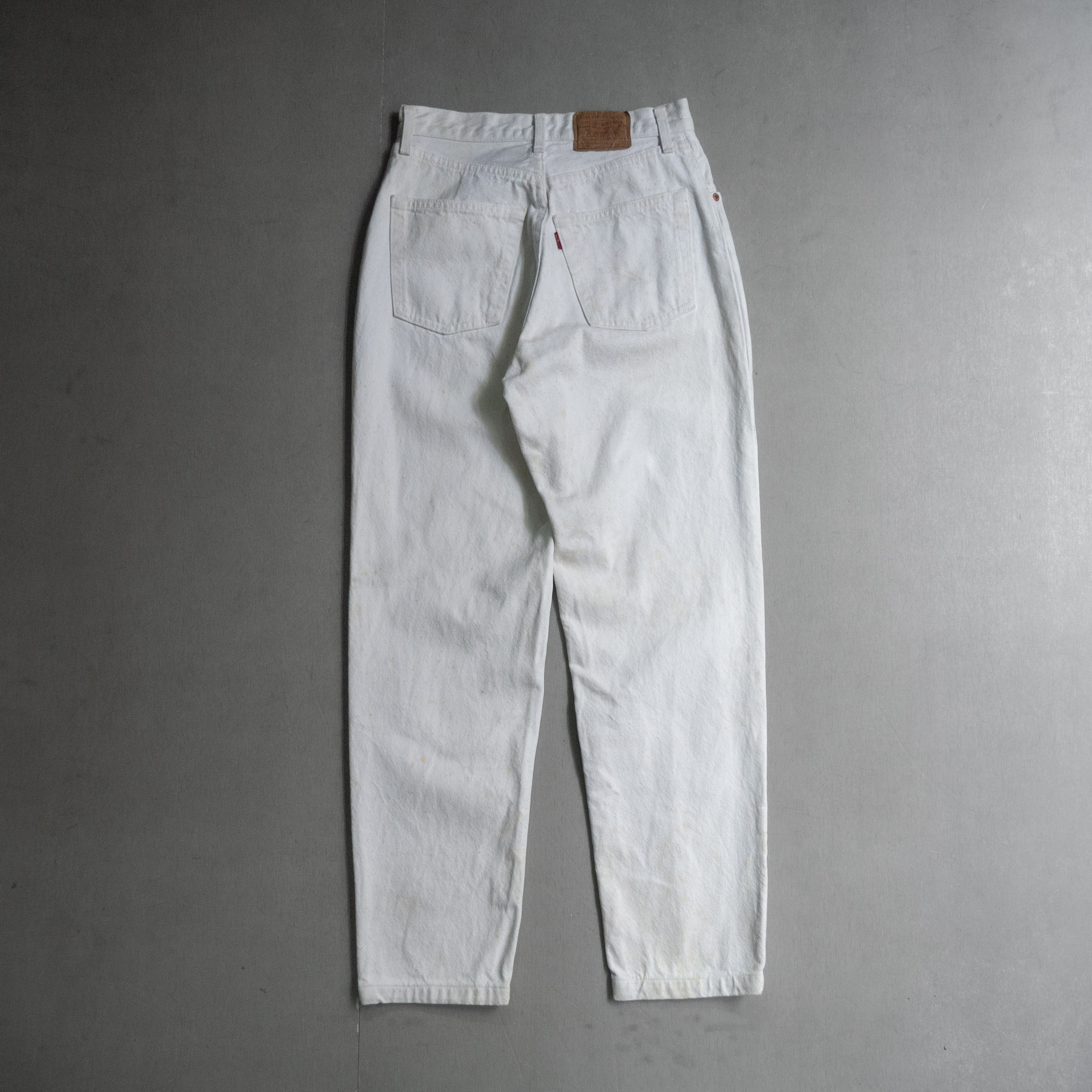 90S VINTAGE LEVIS 901 DENIM 美國製 女裝 白色 錐形 排扣 牛仔 丹寧 長褲