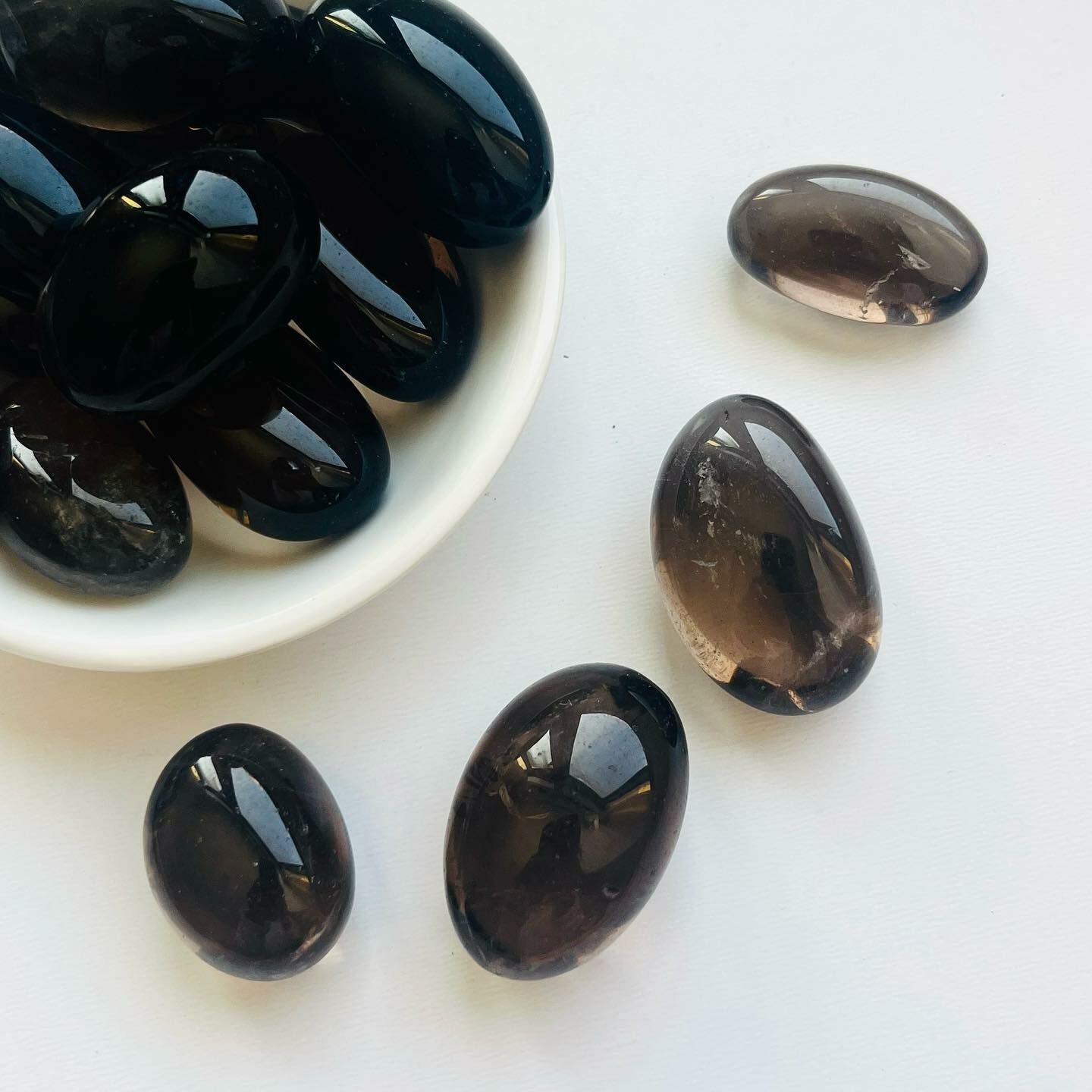 [原石] 茶晶 水晶滾石