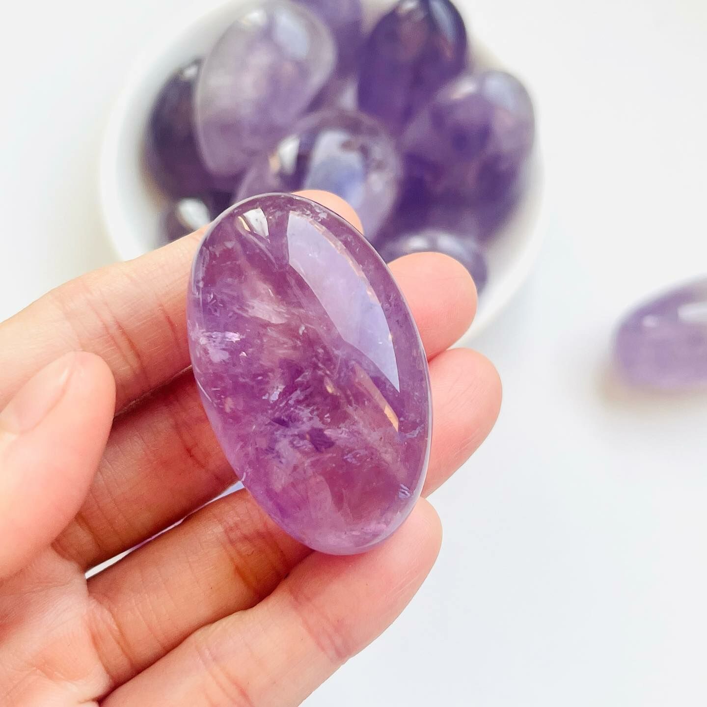 [原石] 紫水晶 水晶滾石