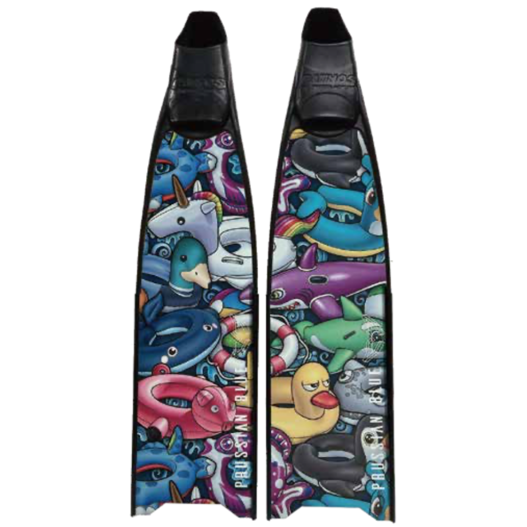 ▲2024 普魯士藍 玻纖彩繪板 泳圈派對