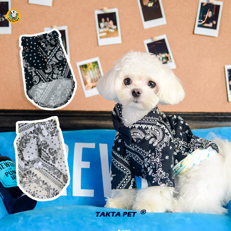 TAKTA宠物衣服 潮款宠物衬衫 黑，白