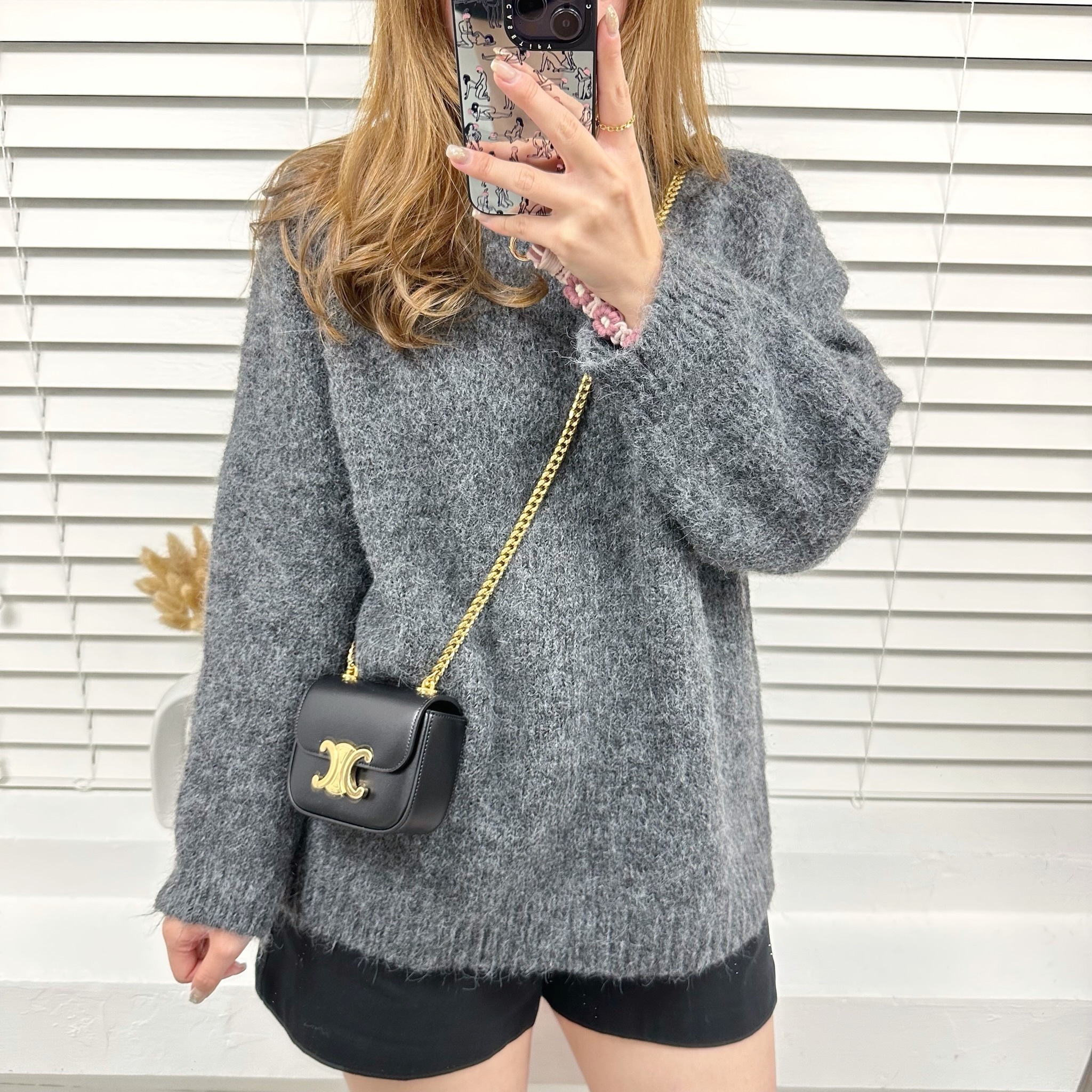 Celine Mini Triomphe Chain Bag