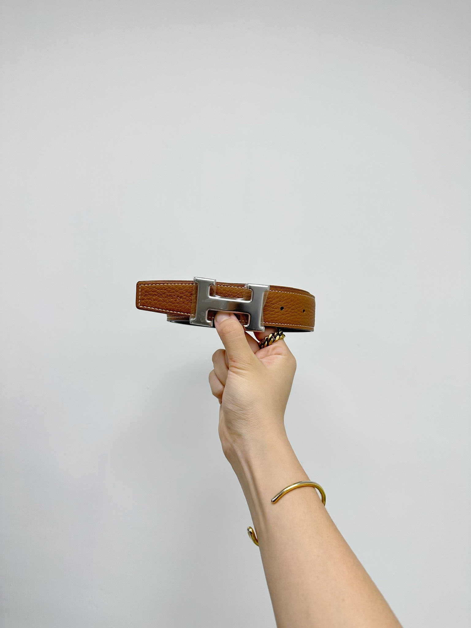 Hermes H Belt Buckle & Reversible Leather Strap 32MM