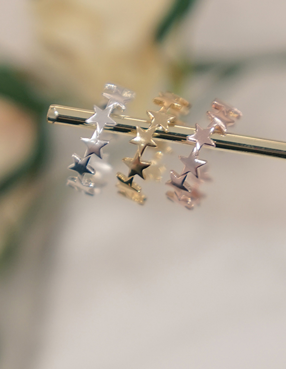 925 純銀五角星星可調式戒指