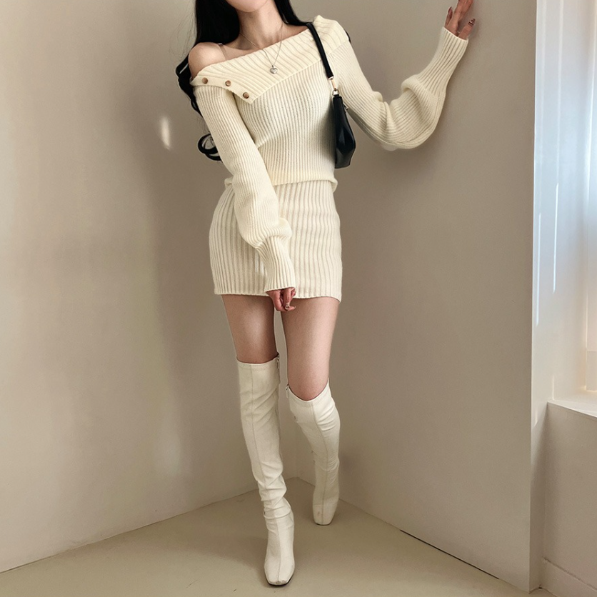 針織連身裙