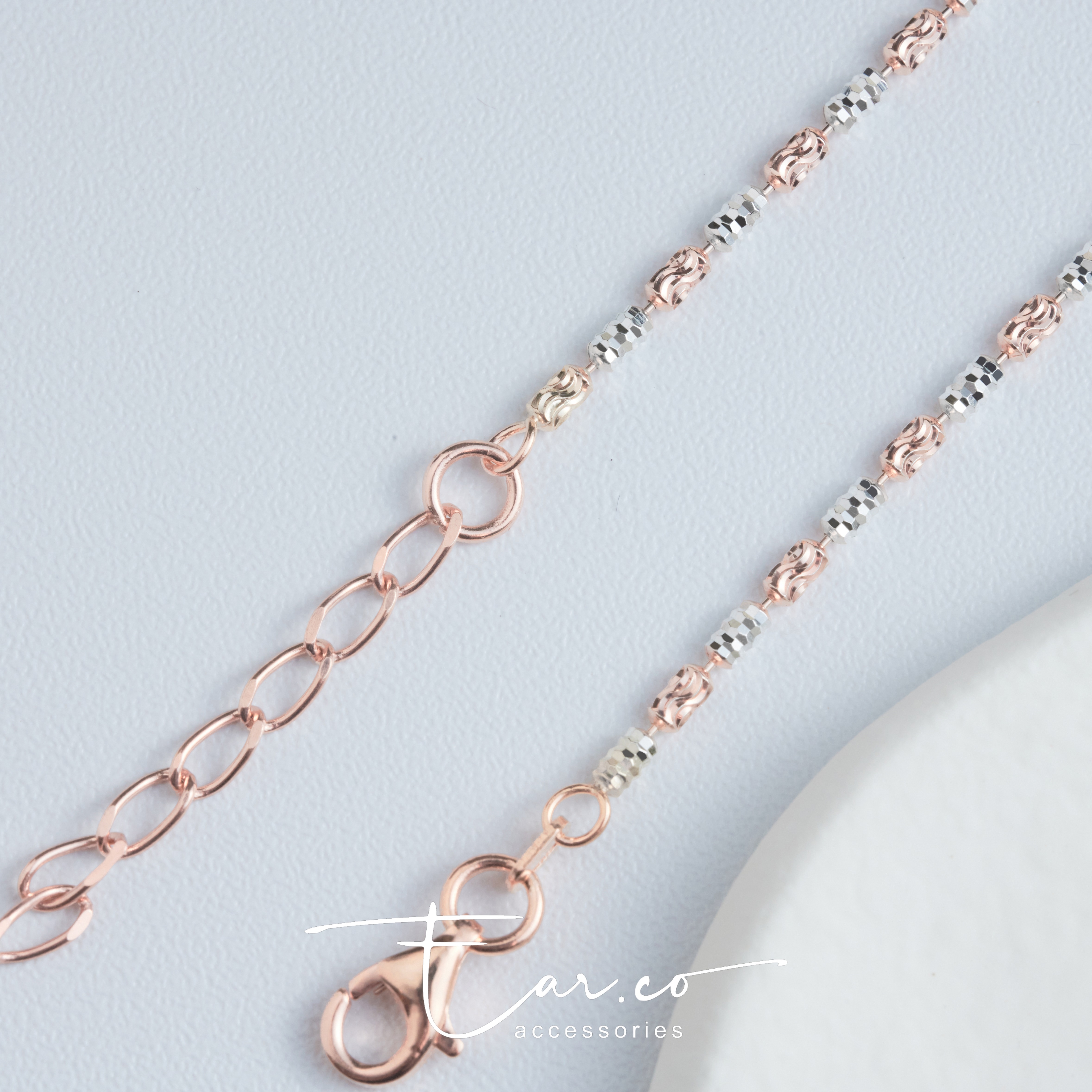 百搭幾何花紋幼手鏈 [ITALY SILVER🇮🇹]