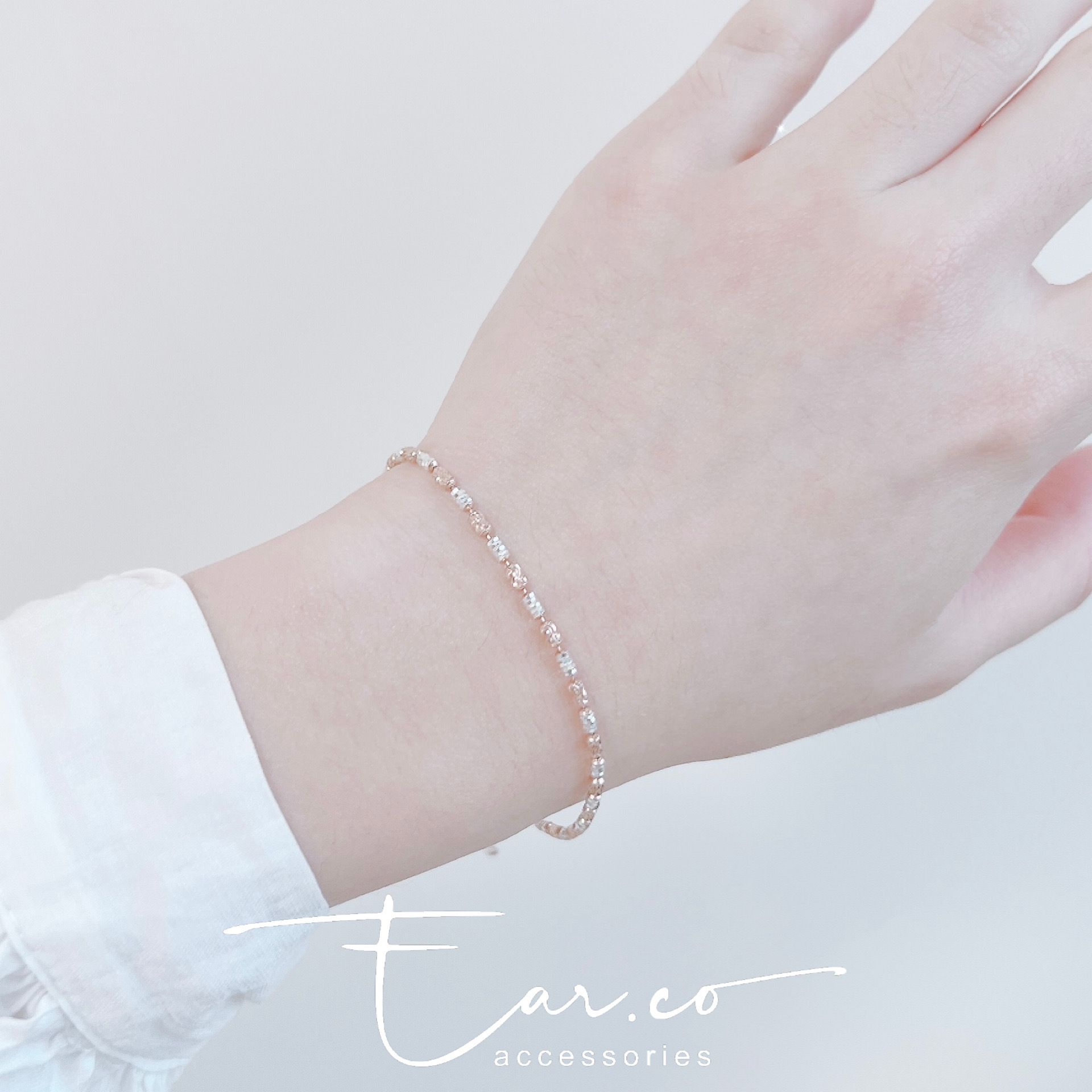 百搭幾何花紋幼手鏈 [ITALY SILVER🇮🇹]