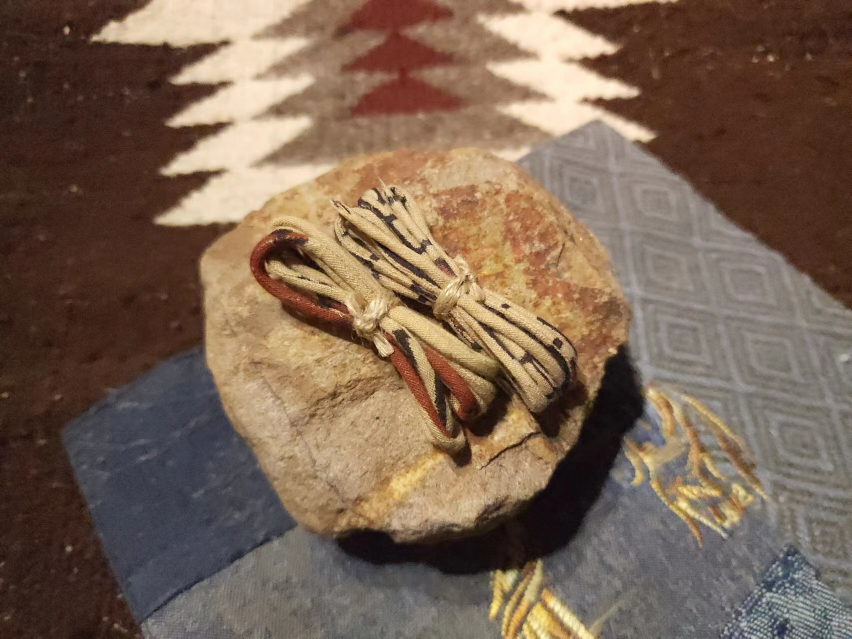 YVES 古布繩-金盞花黃泥染