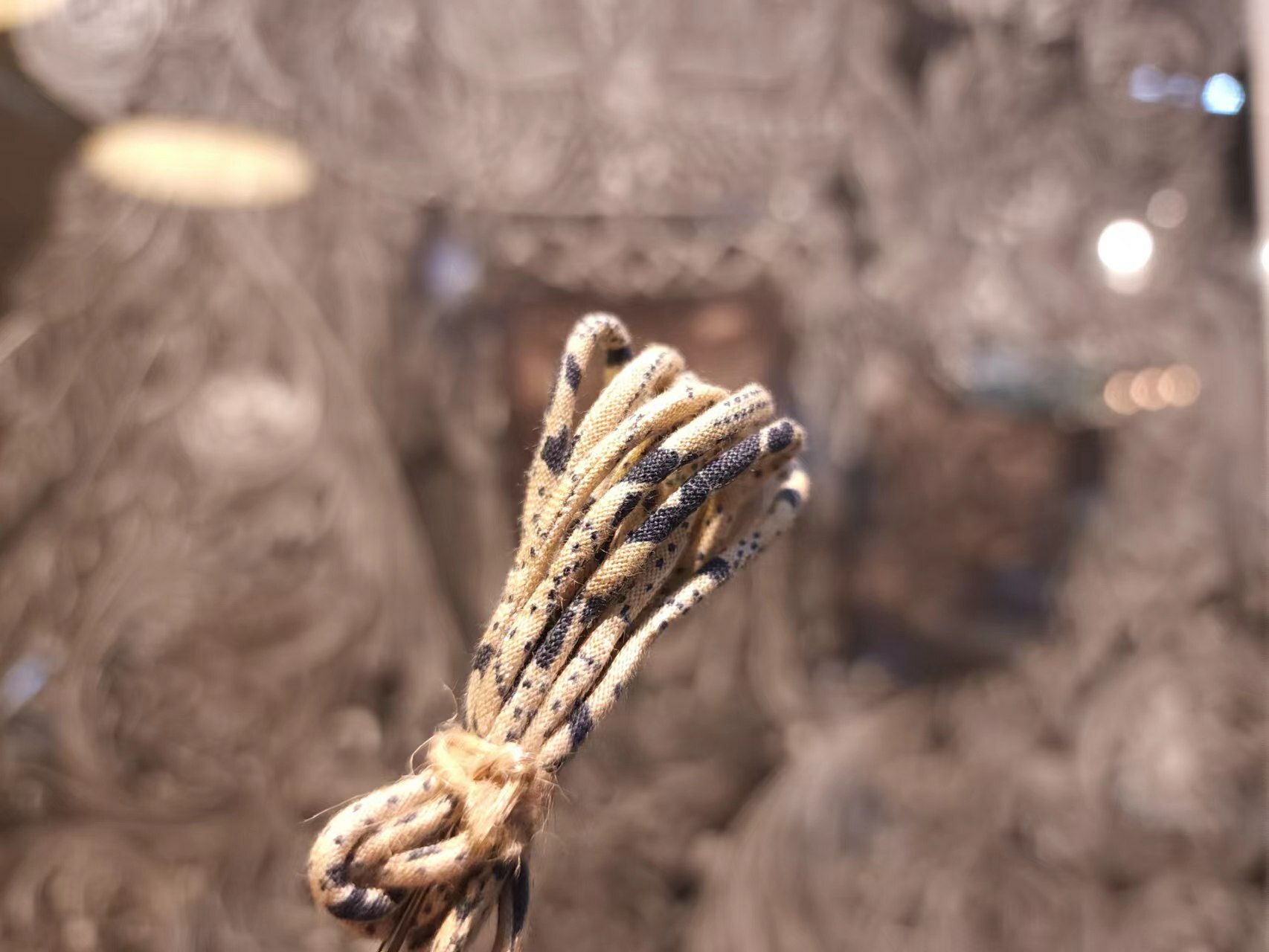 YVES 古布繩-牡丹染(米茶白)