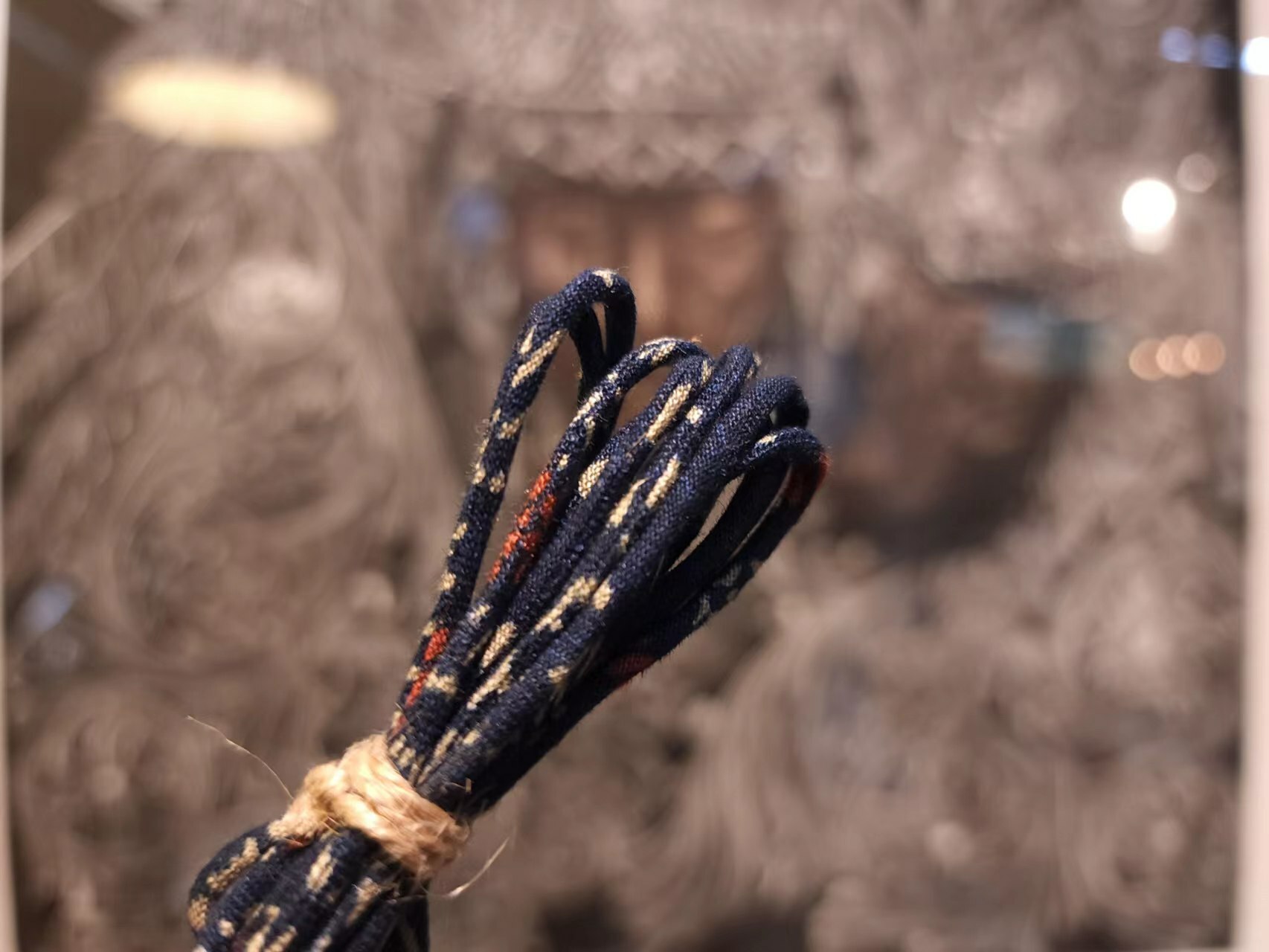 YVES 古布繩-花爍木結(藍)