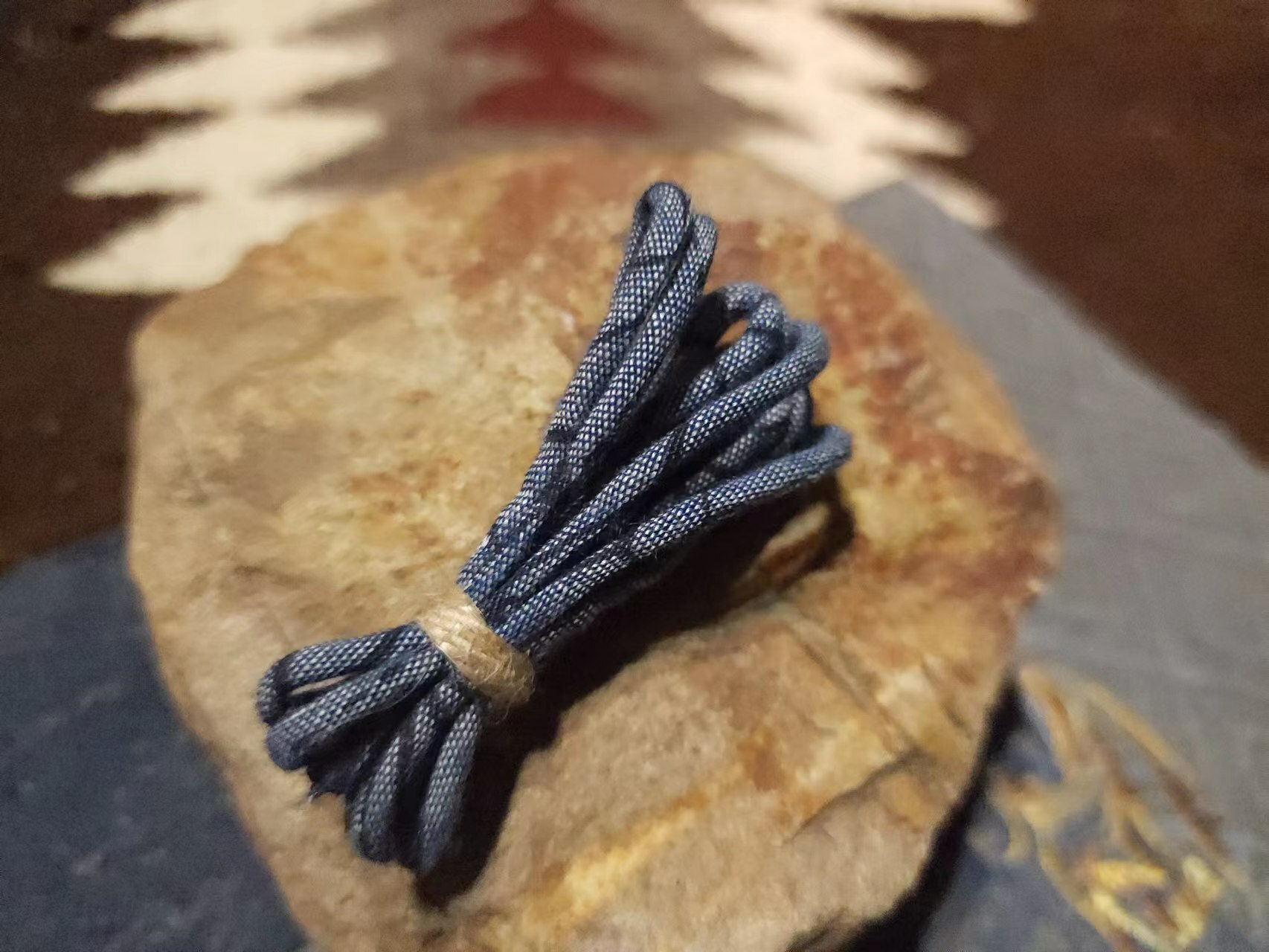 YVES 古布繩-灰藍刺子楓葉