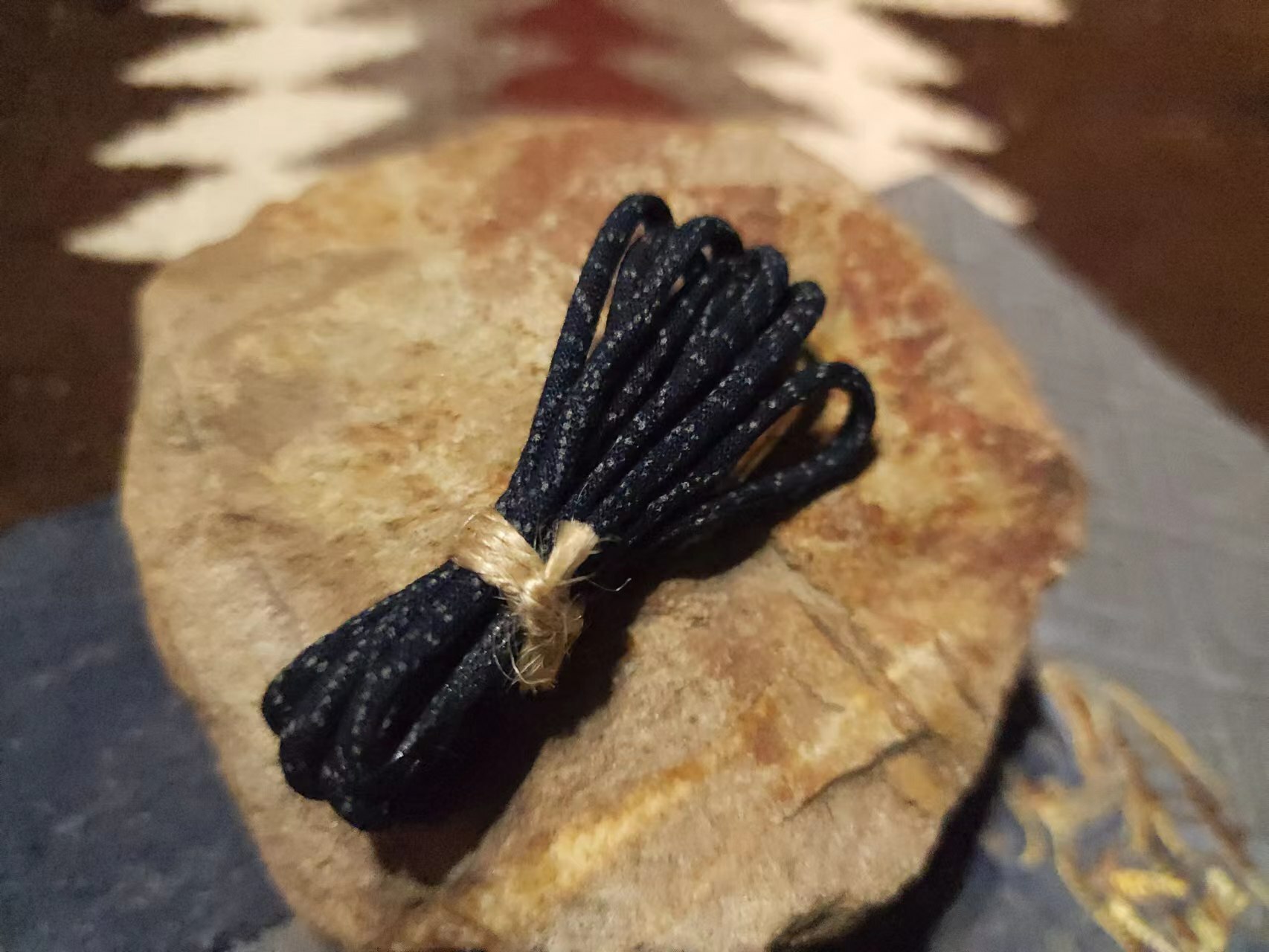 YVES 古布繩-丈青麻葉水玉