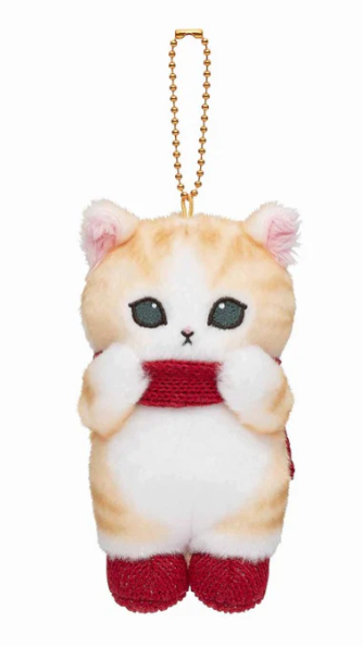 [現貨] Mofusand 冬天紅頸巾貓吊飾公仔