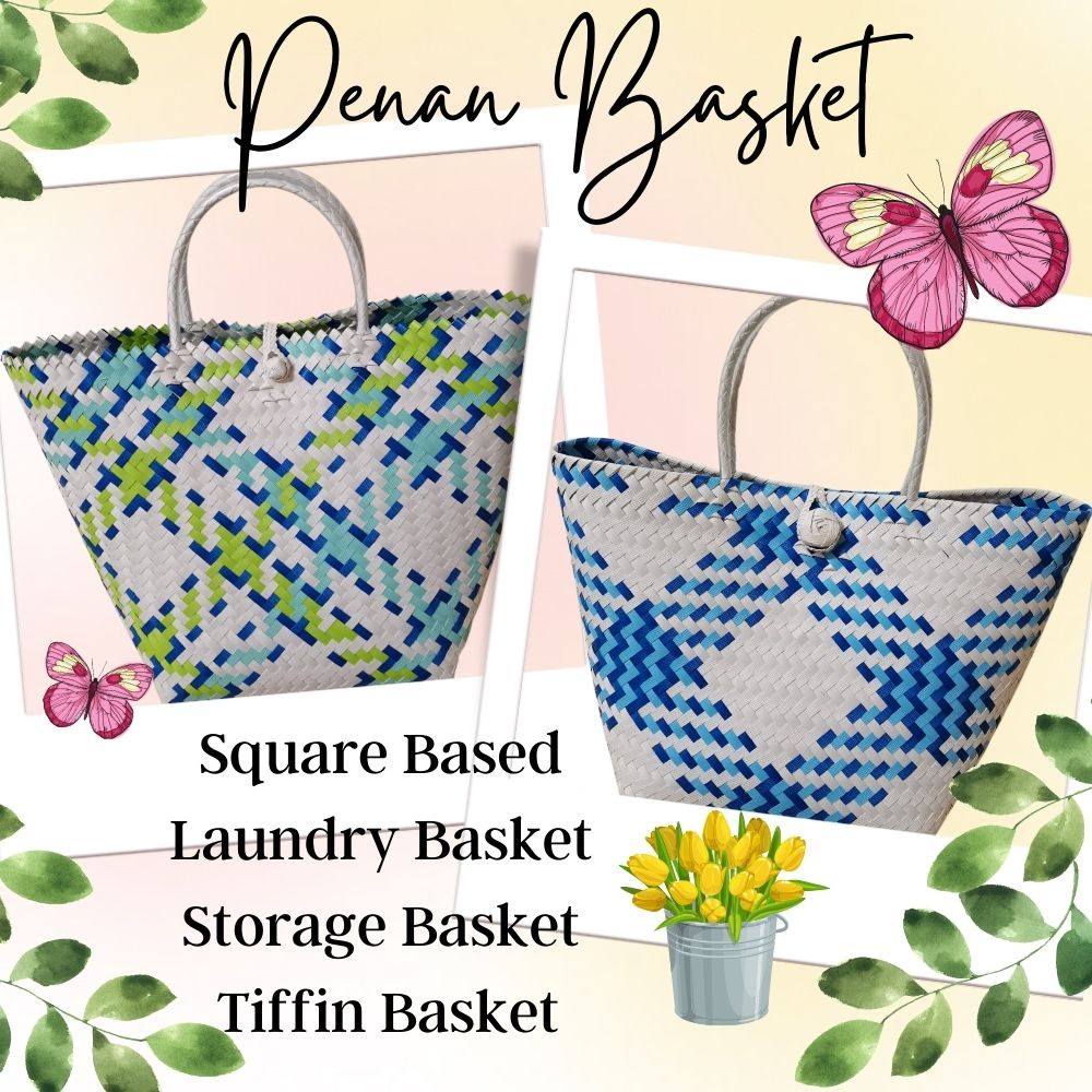 FREE TWILLY SARAWAK Penan Handmade Square Based Basket
