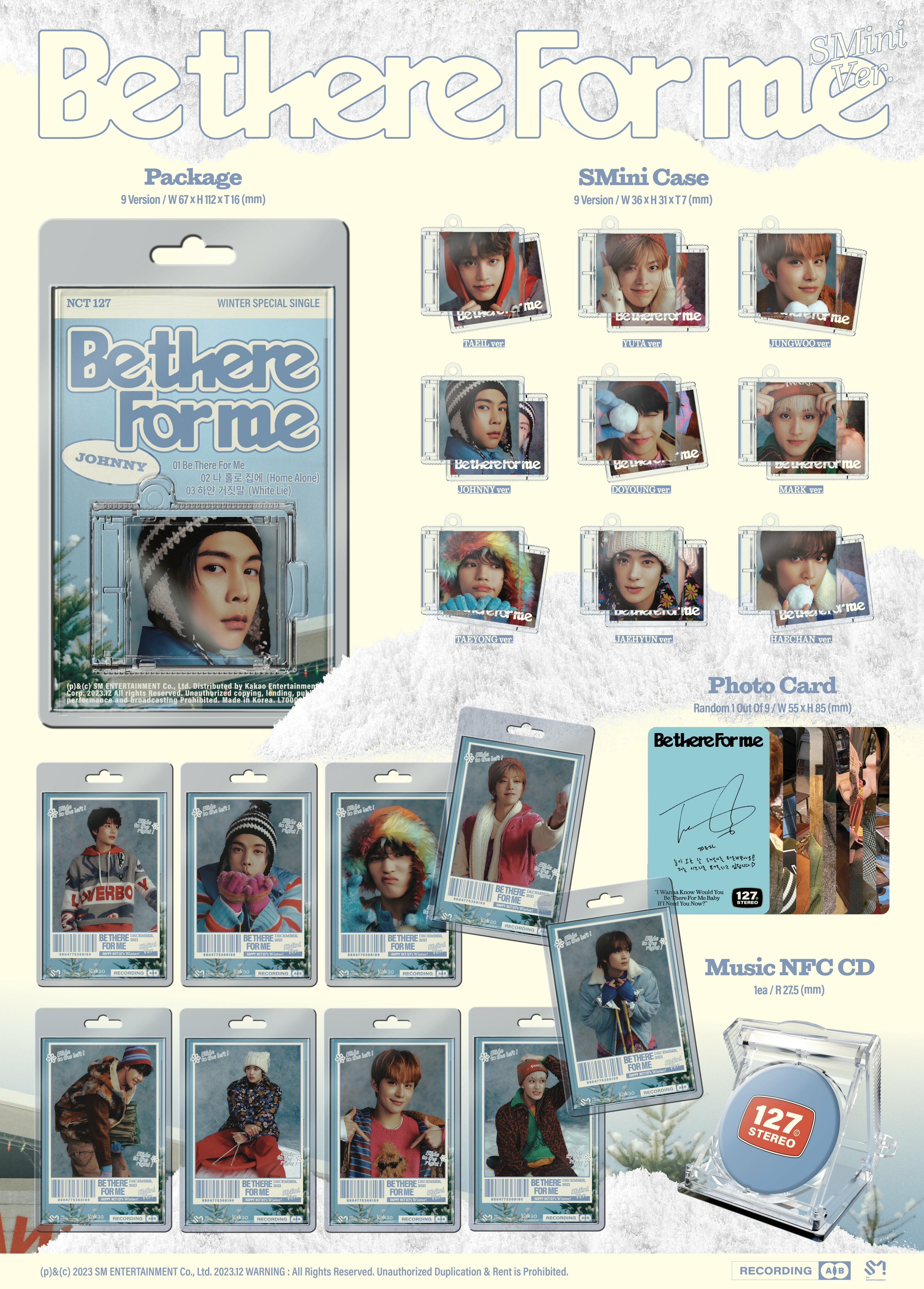 NCT 127 Be There For Me (SMini Ver. / Random )