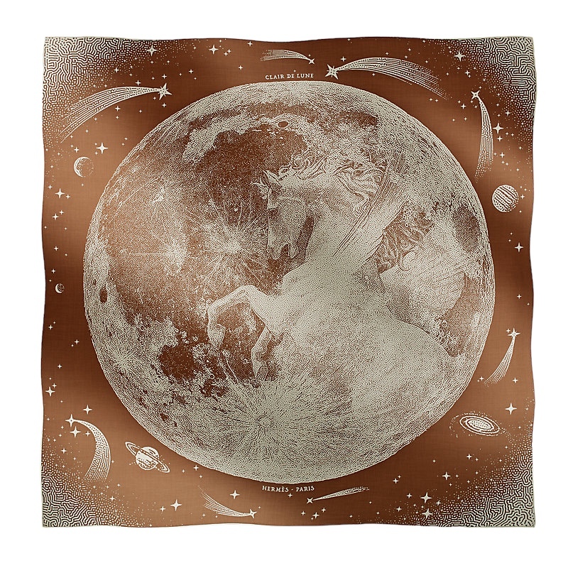 全新HERMES披肩,月光飛馬,駱駝色,140cm, CLAIR DE LUNE , H243430S, 04, #BRAND NEW #香榭站正品