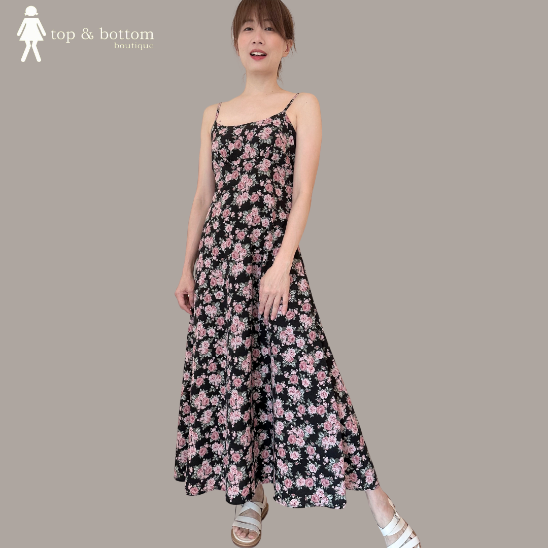 ST CHIFFON FLORAL LONG DRESS