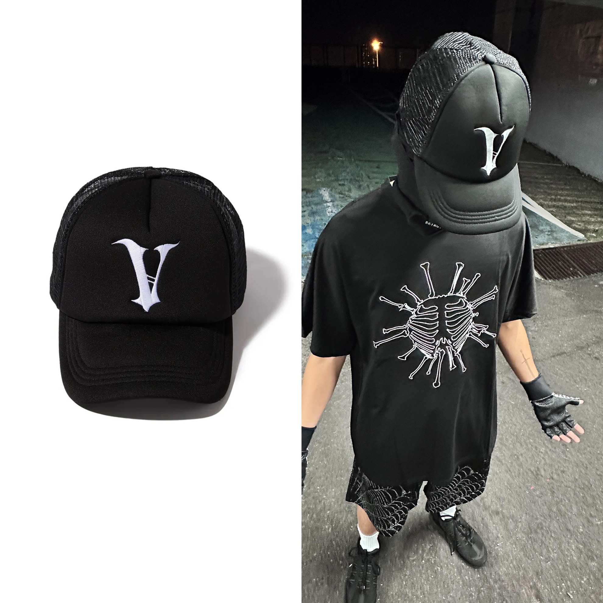 VIRUSWORLD LOGO V 電繡網帽