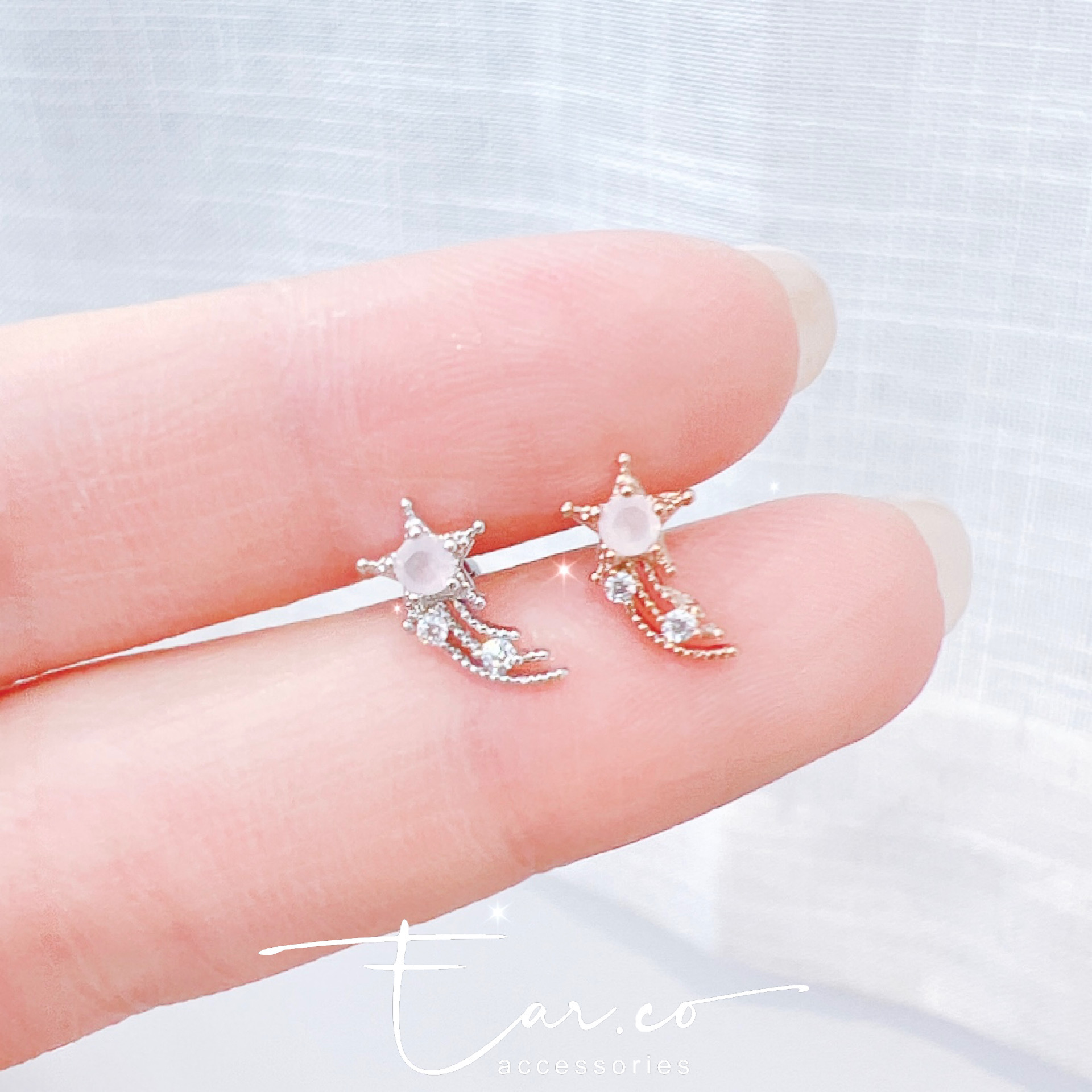 蛋白石小流星耳珠/耳骨釘 [單支]