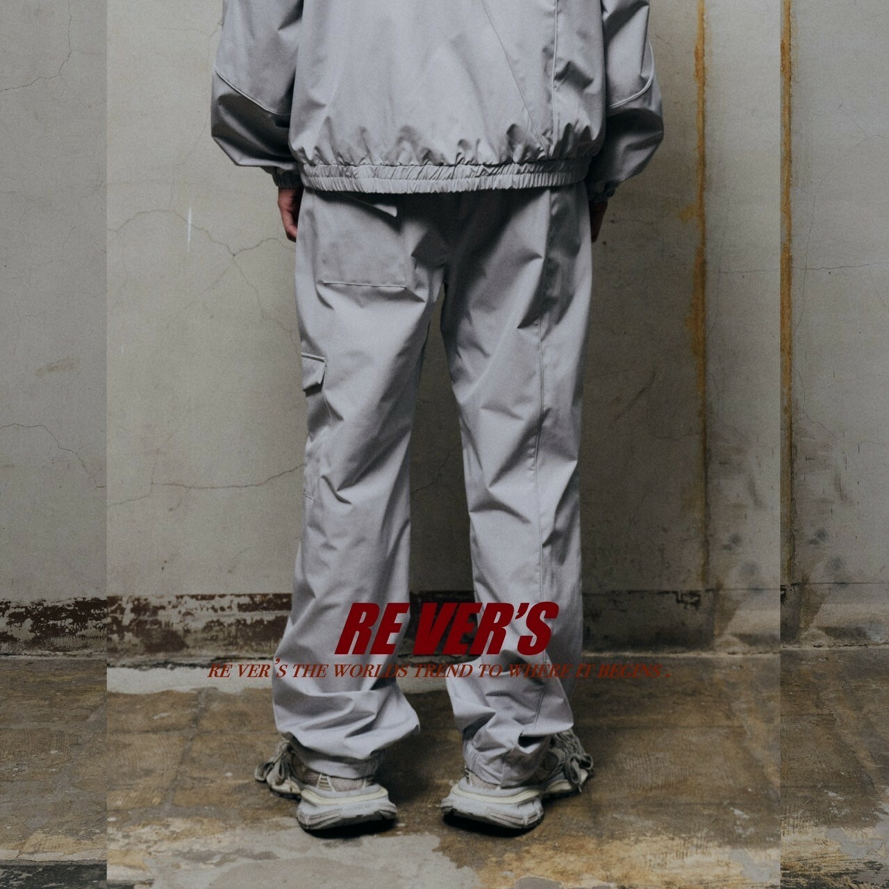 RE VER'S 切割機能長褲/質感灰 EDGE PANTS