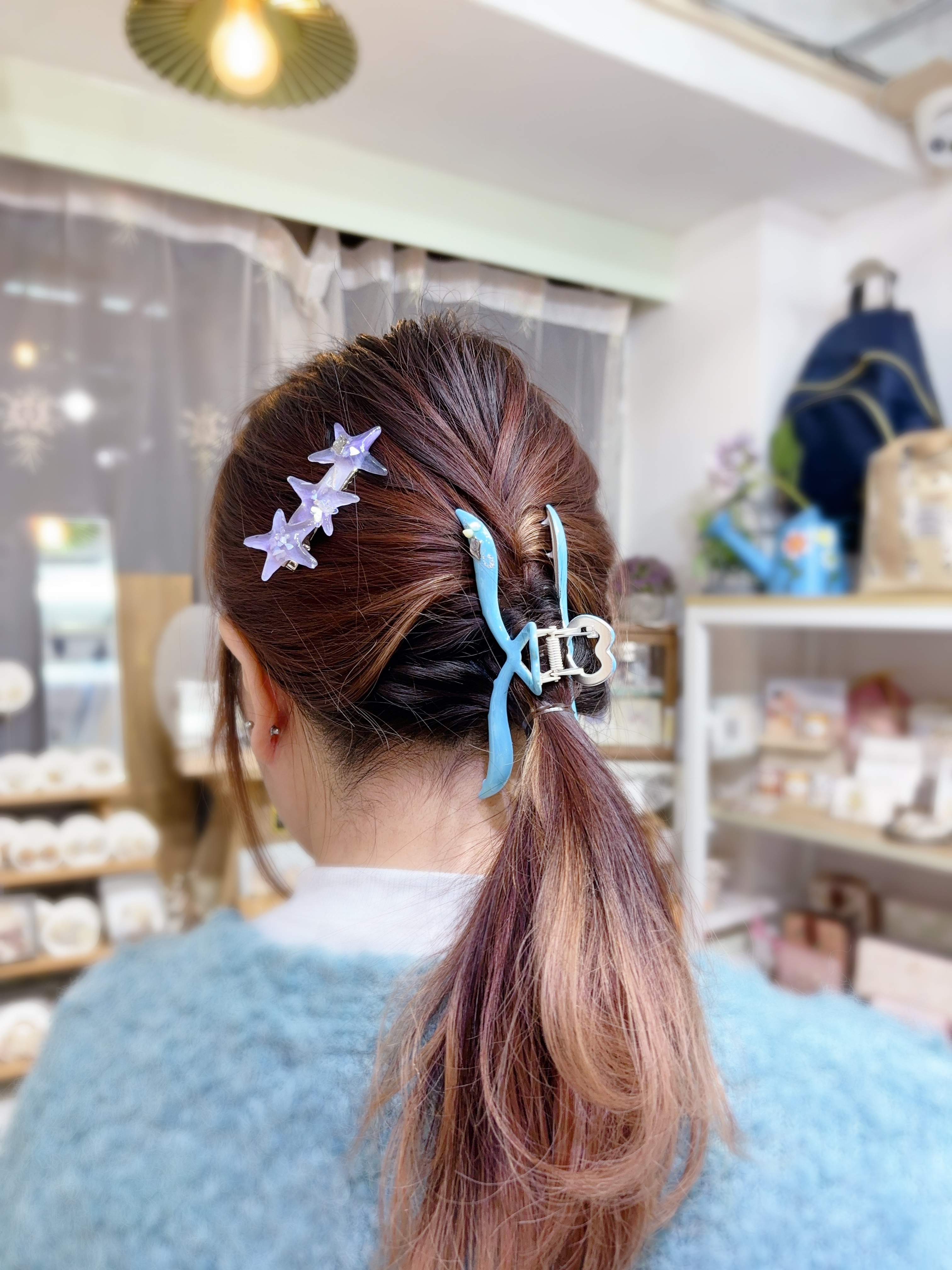 W手作心形大爪夾