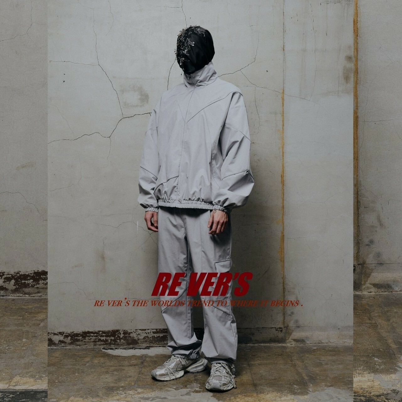 RE VER'S 切割衝鋒夾克 /質感灰 EDGE WINDBREAKER