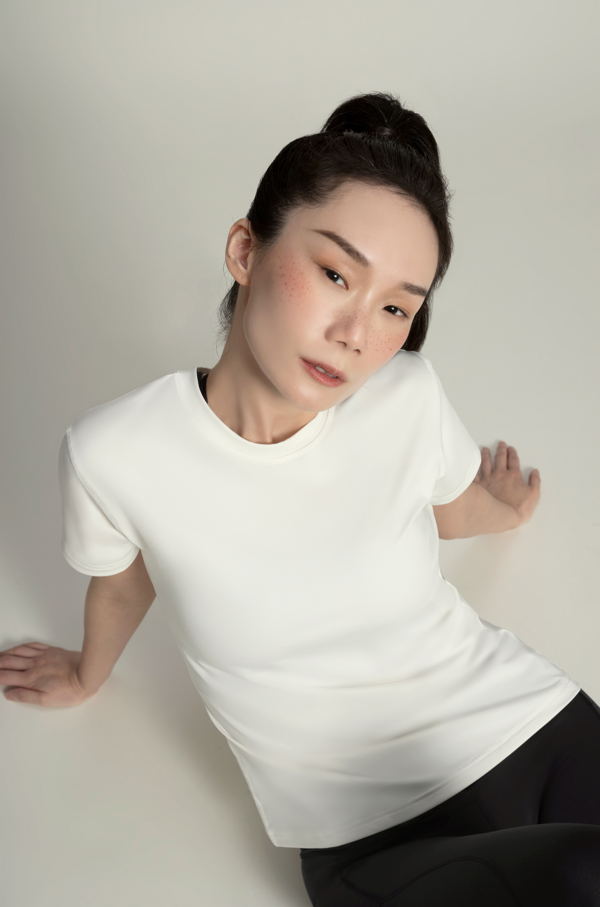 運動修身短袖 白色