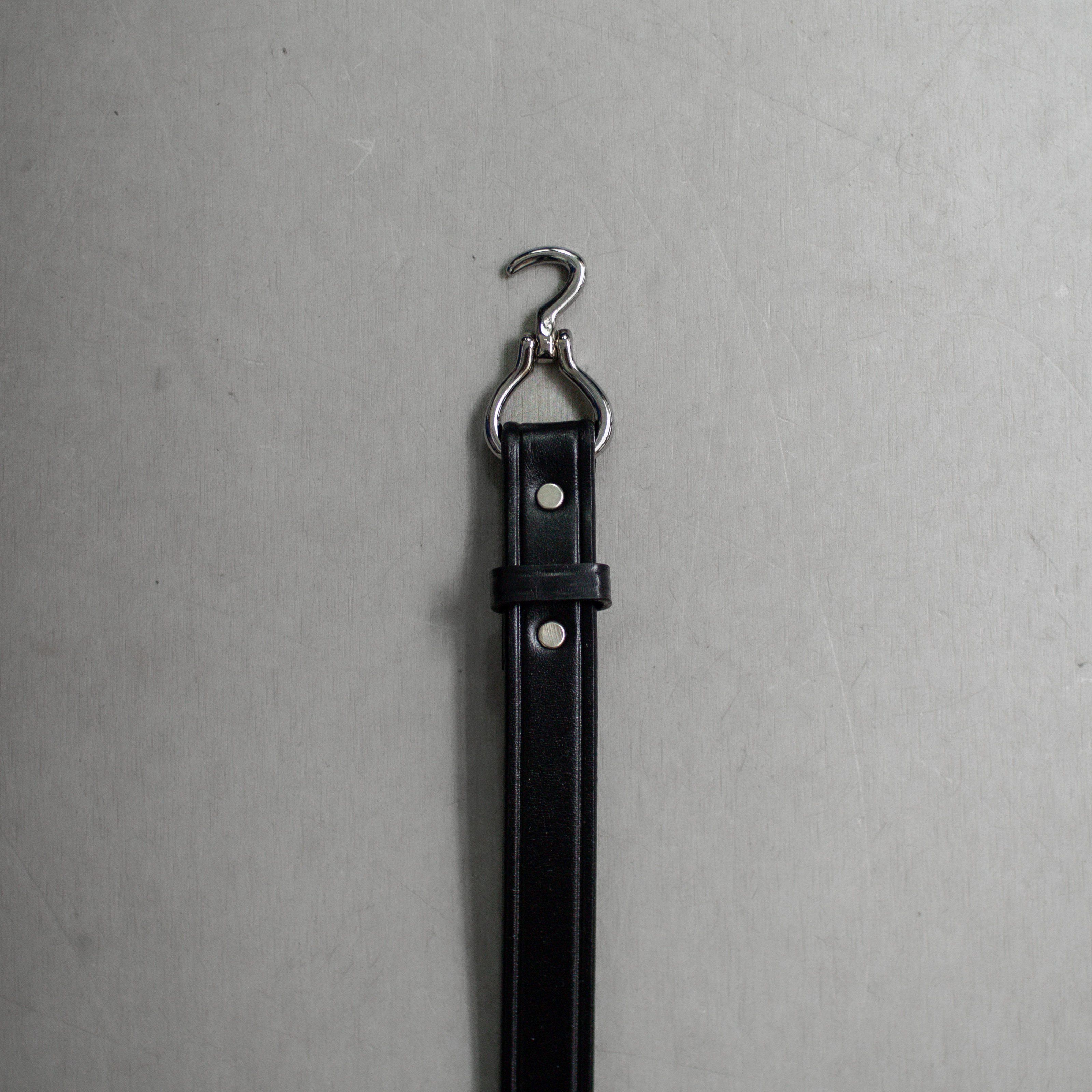 EXCLUSIVE TORY LEATHER 1" HOOF PICK BELT 美國製 黑色 窄版 鉤扣