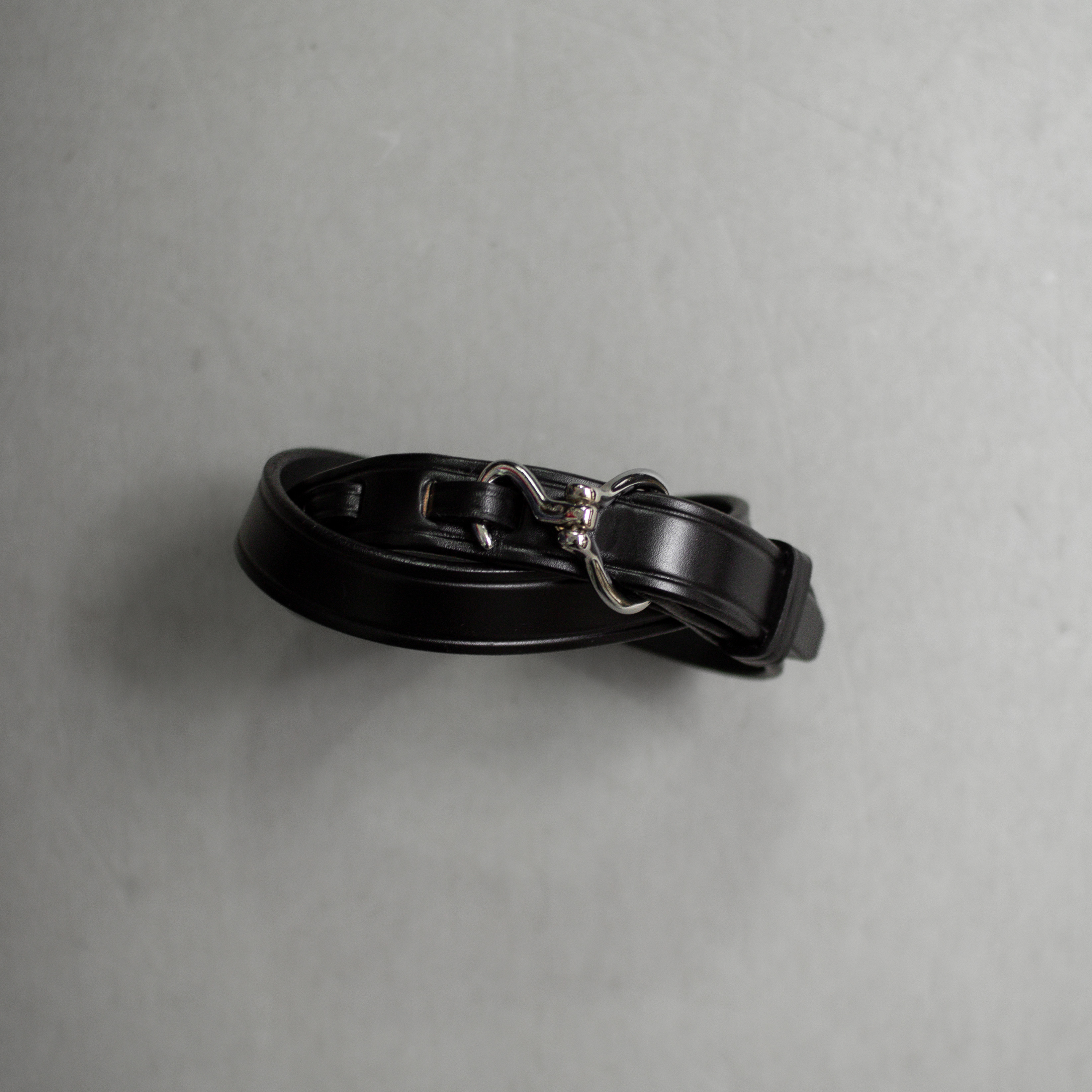 EXCLUSIVE TORY LEATHER 1" HOOF PICK BELT 美國製 黑色 窄版 鉤扣