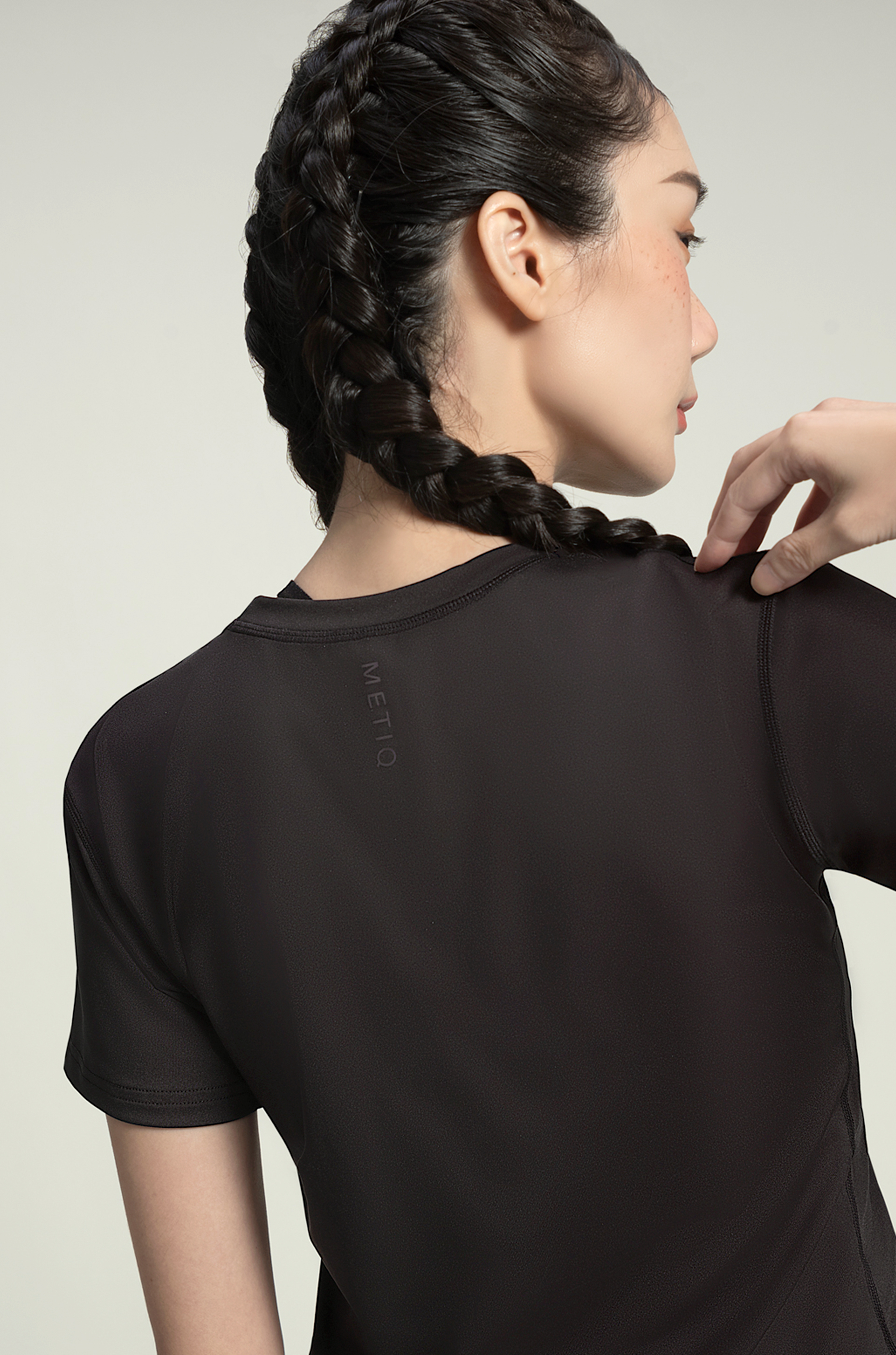 運動修身短袖 黑色