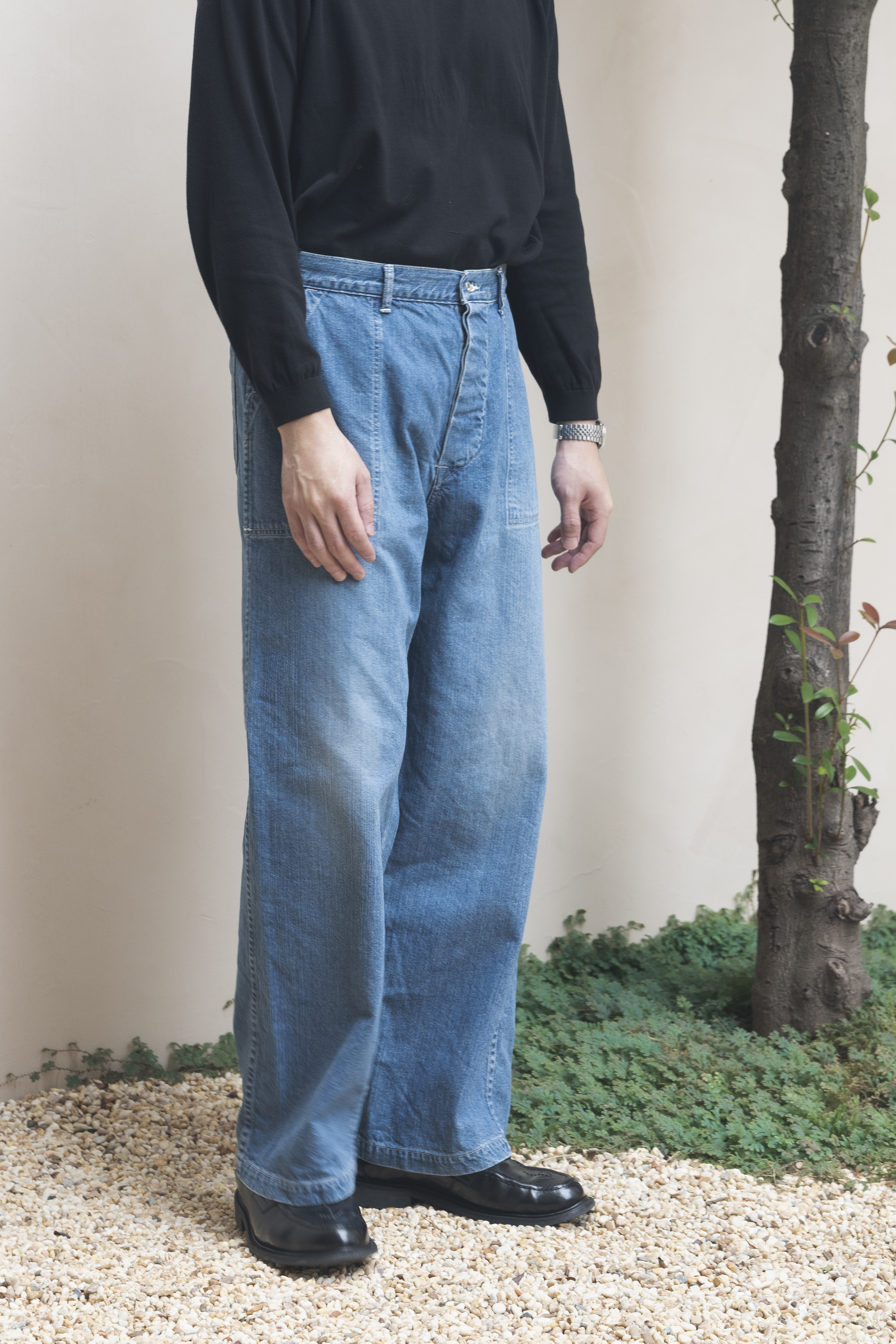 CIOTA INDIGO  SUVIN COTTON 11.5OZ DENIM BAKER PANTS (2色)