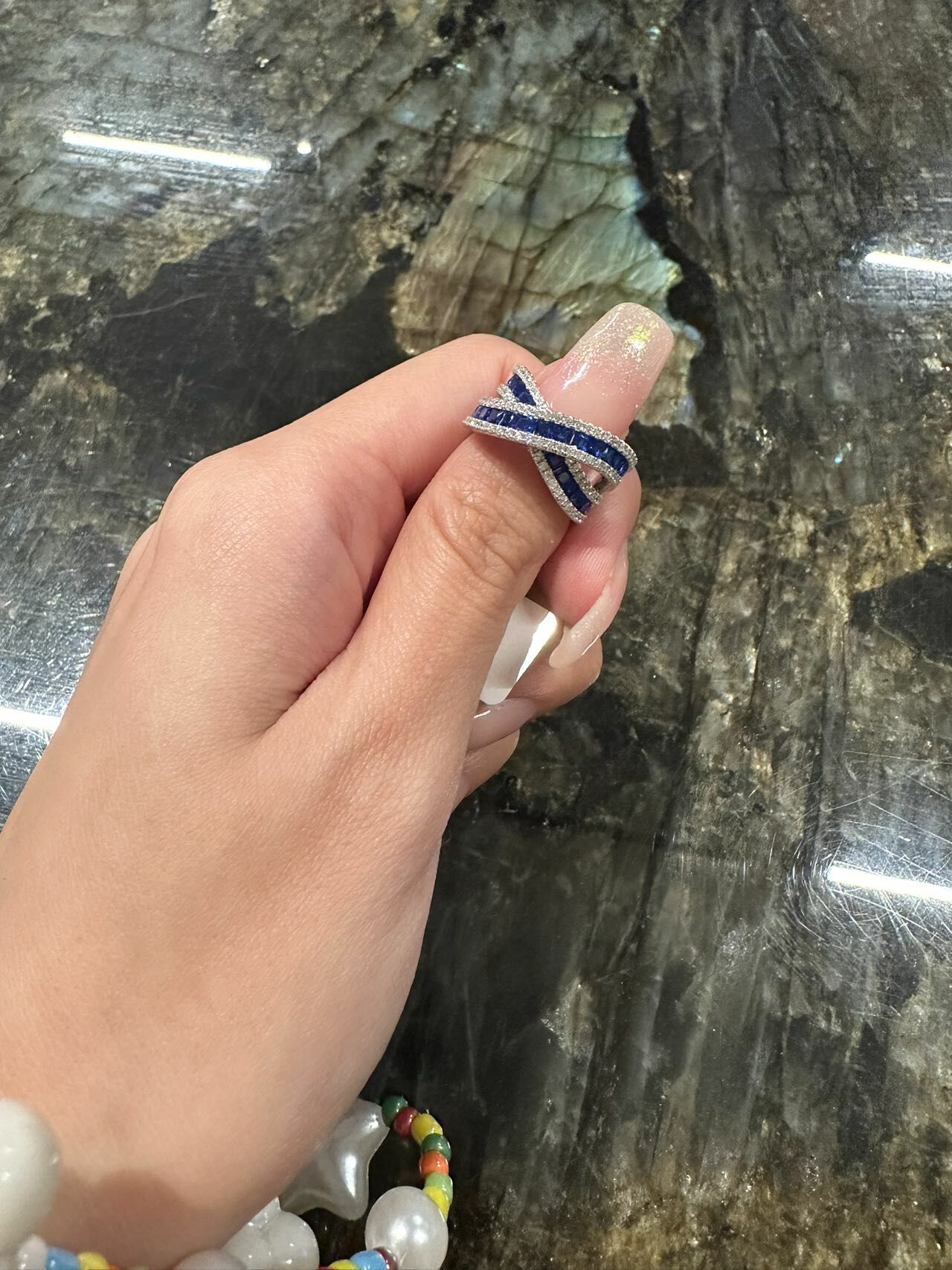 R6020 Sapphire Band Ring -M