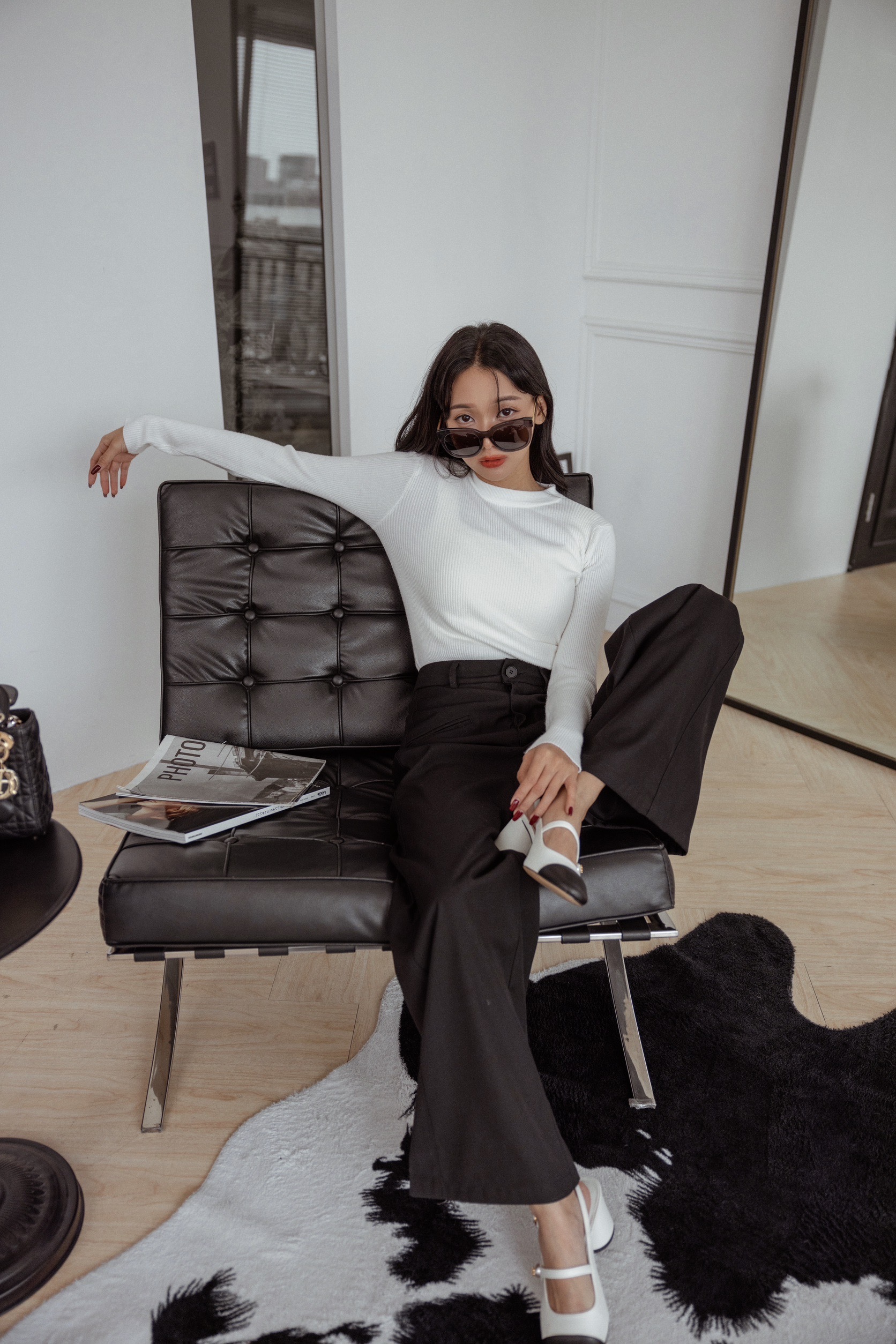 Label11細腰扁身精品西褲