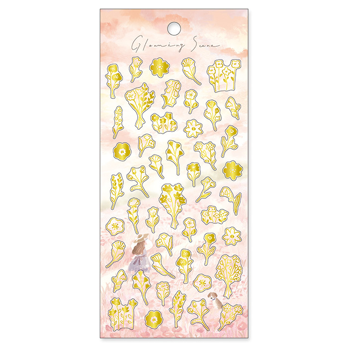 花園 閃閃發光的燙金貼紙｜日本Mind Wave