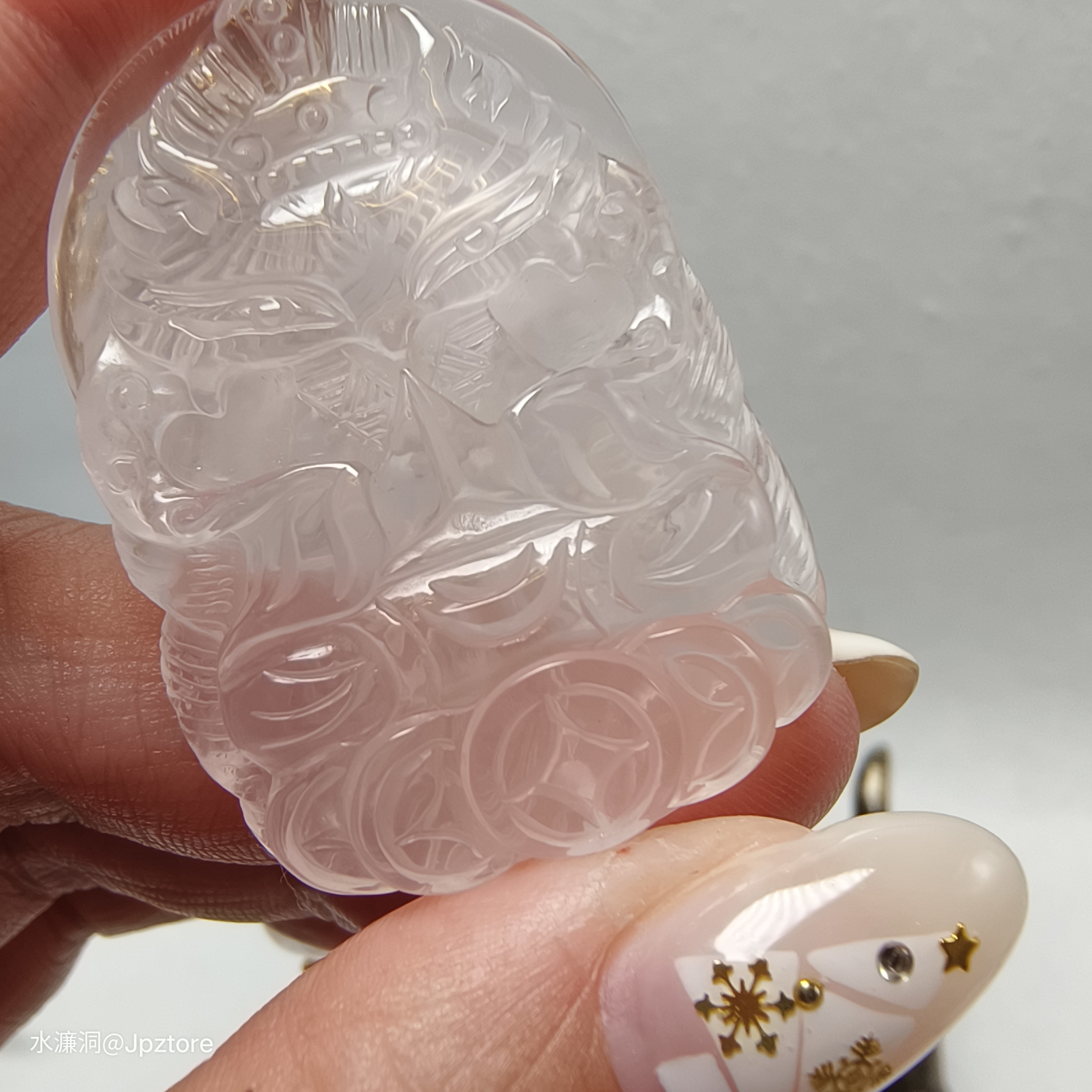 粉晶九尾狐修仙桃花手串