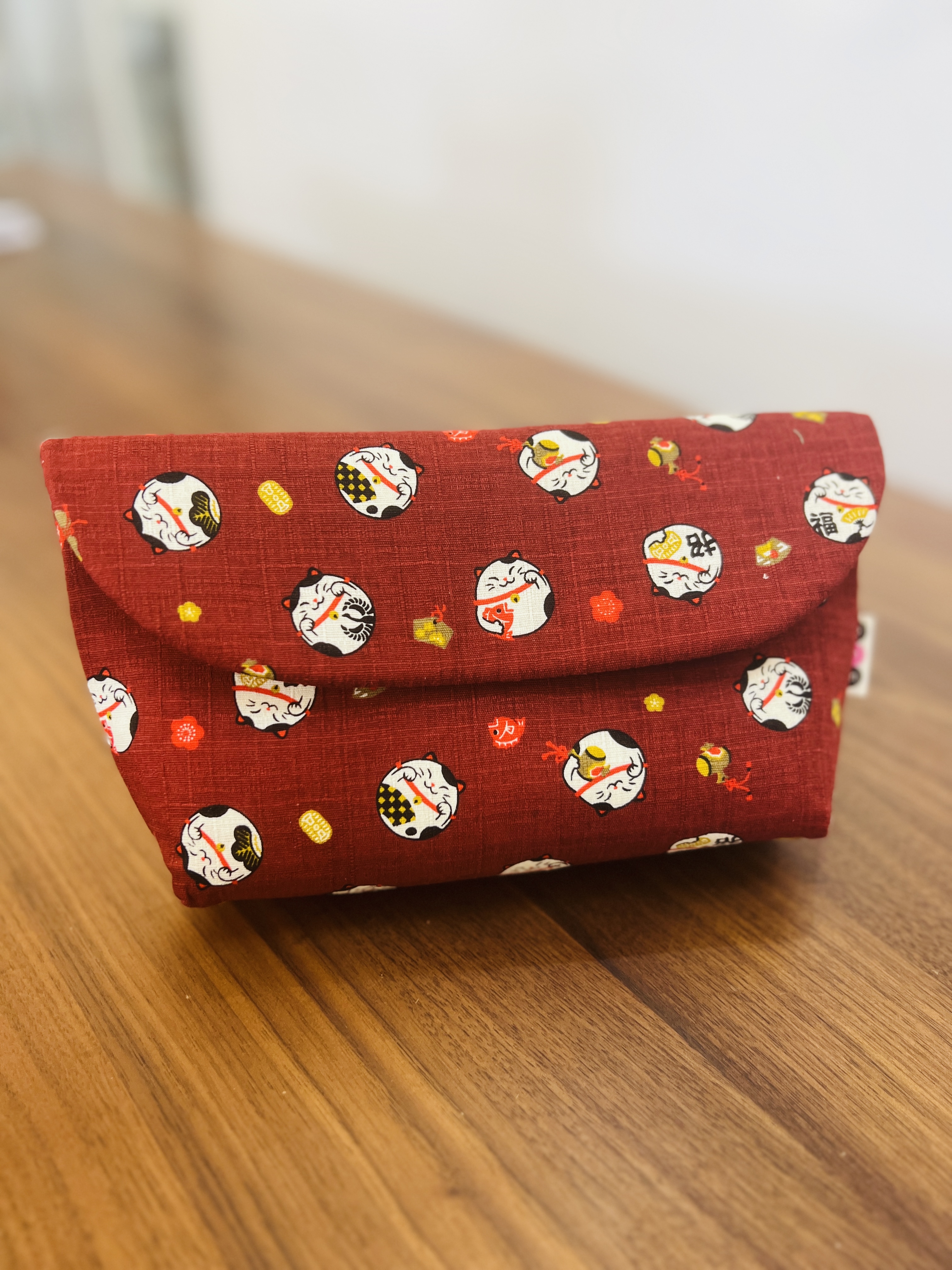 利是Pouch | Japan Fabric | 紅色cute cute招財貓