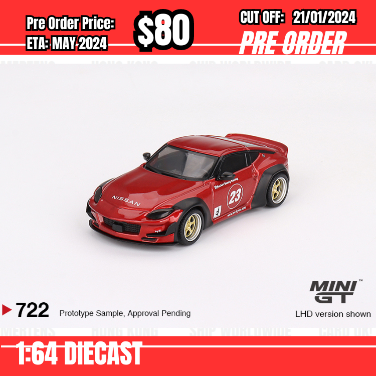 PO-$80 * Mini GT * 1:64 #722 Nissan Z Pandem Passion Red RHD [OD08/01]