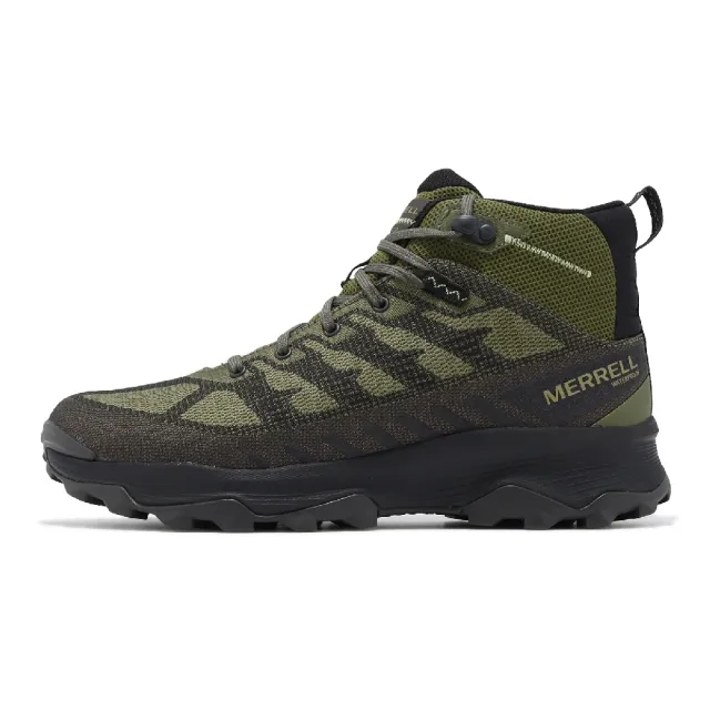【MERRELL】 Speed Eco Mid 男防潑水登山戶外鞋 綠 黑 (ML037539)