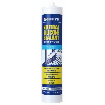 犀利牌 中性玻璃膠 (白色/透明/銀灰色)