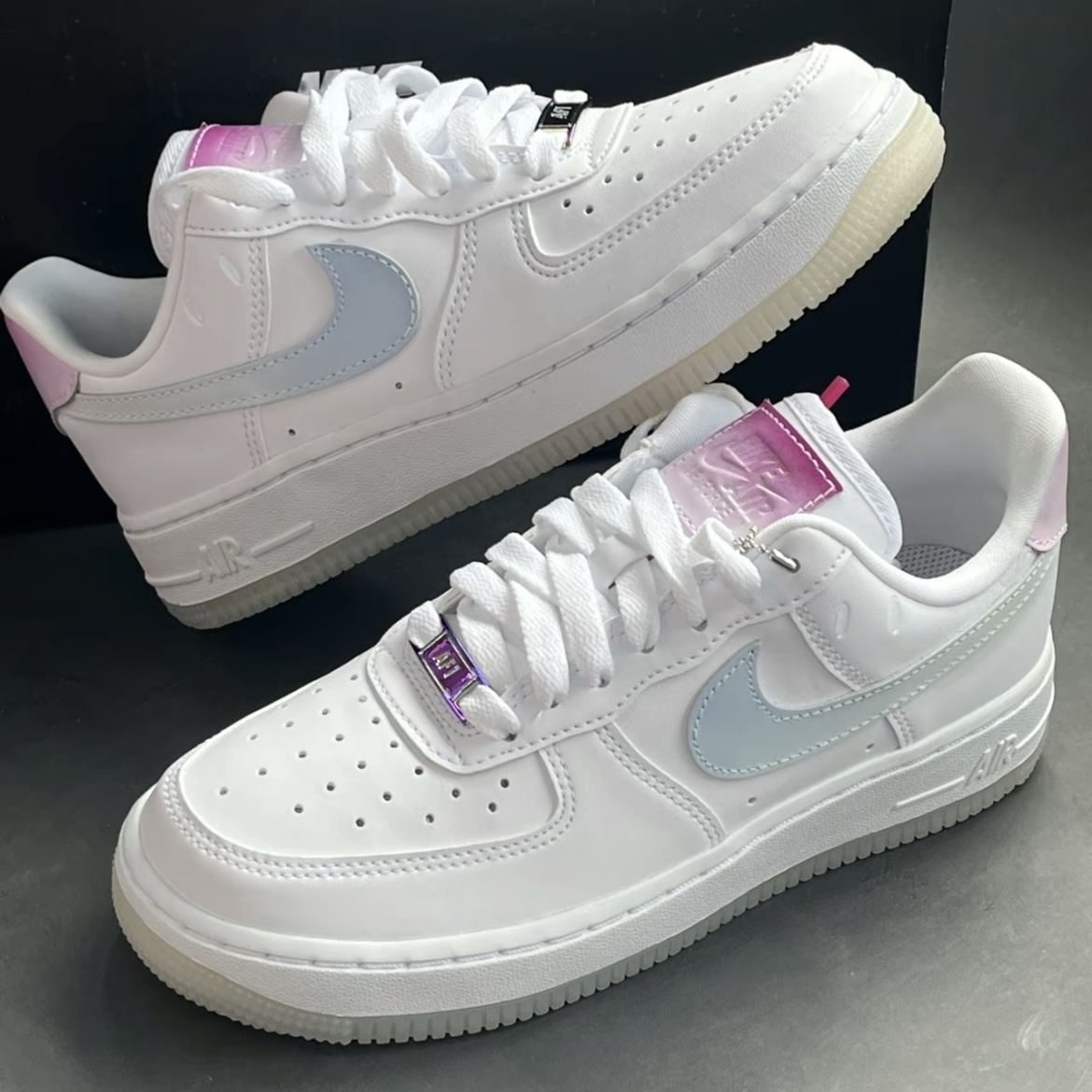 Nike Air Force 1 Low UV 全白紫外線變色 漸層 熱感應