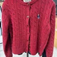 [S] WHO.A.U STEVE CABLE CARDIGAN,RED, WHCKD4902F-03-RED (SWAU266)